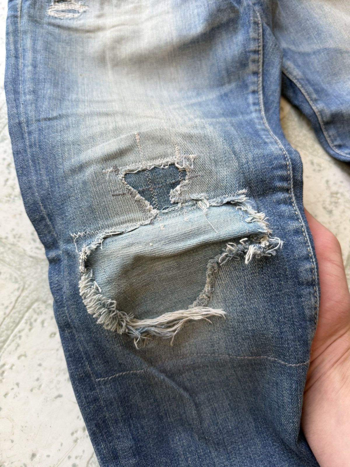 Hysteric Glamour Vintage Hysteric Glamour Boro Repaired Denim Pants Size US 30 / EU 46 - 3 Thumbnail