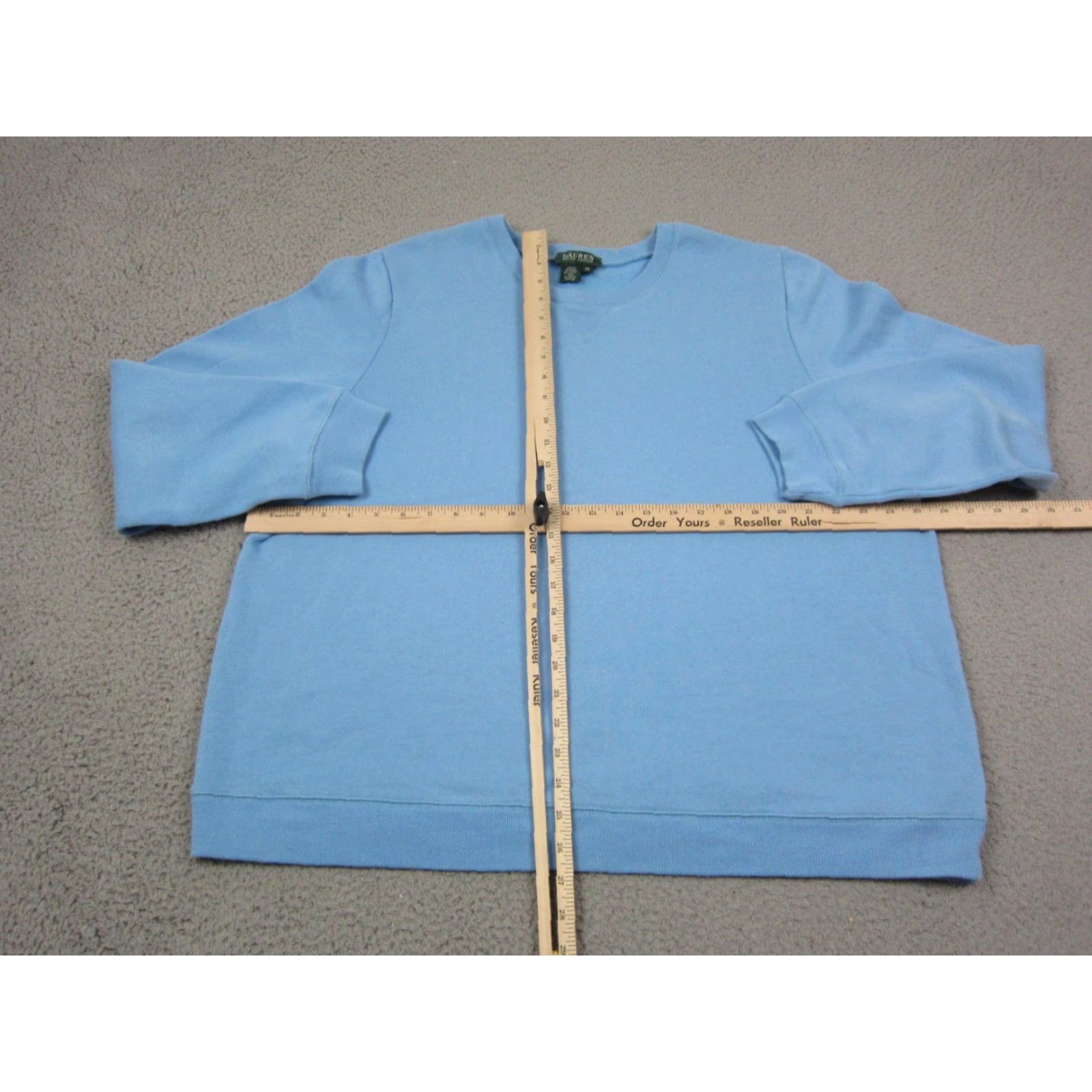 Ralph Lauren VINTAGE Lauren Ralph Lauren Sweatshirt Womens 2X Blue Crew Neck Knit Pullover Logo City Classic All Seasons Fall Winter Spring Womens Size XXL / US 16-18 / IT 52-54 - 7 Thumbnail