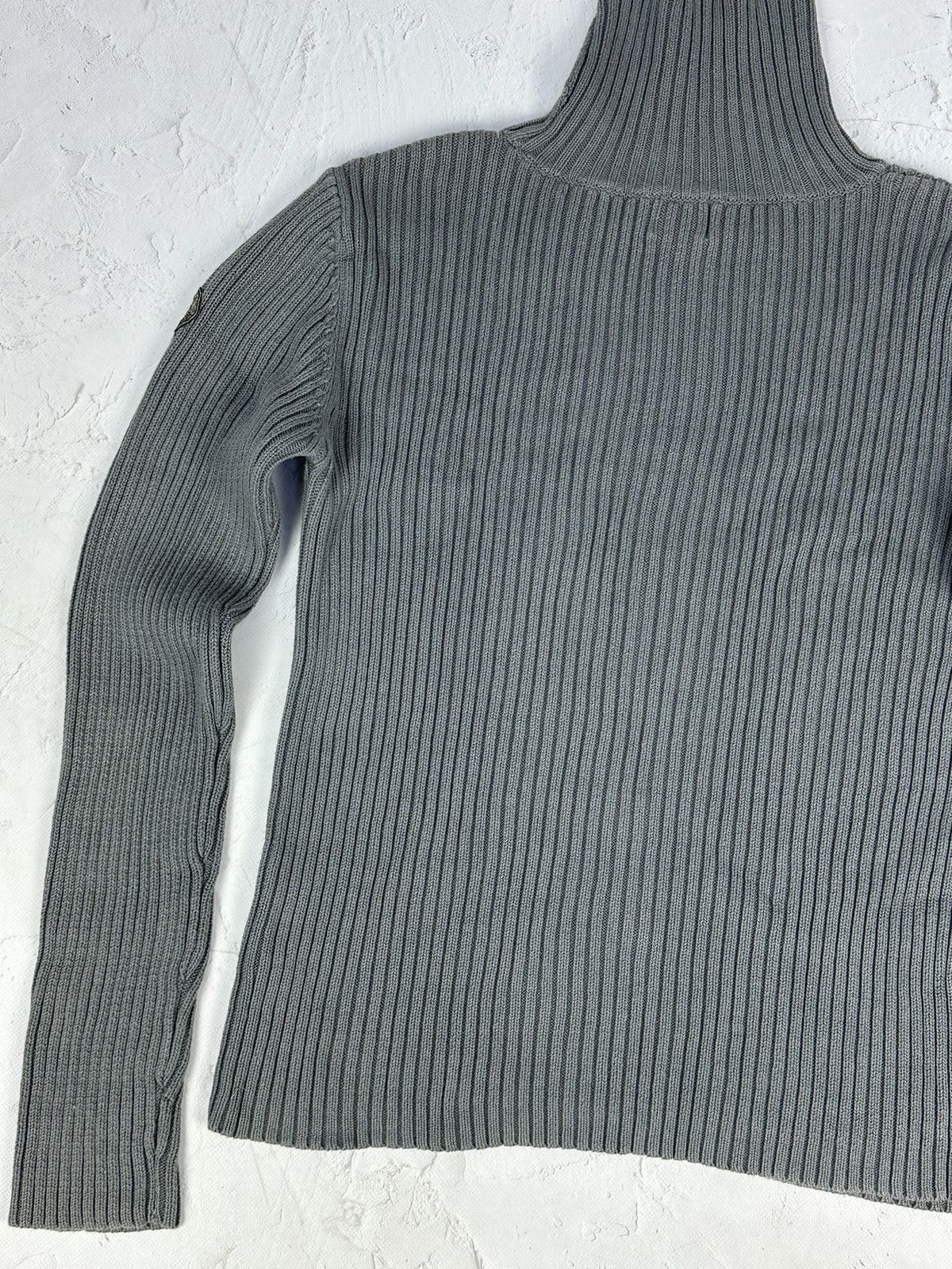 Japanese Brand × Vintage Vintage Ribbed Grey High Neck Sweater Size US M / EU 48-50 / 2 - 5 Thumbnail