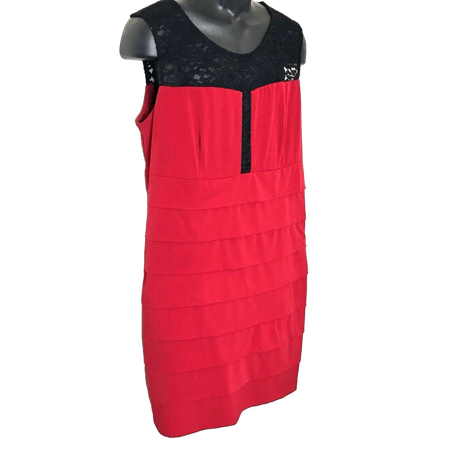 Other ENFOCUS Women Black & Red Bodycon Dress Size 20W Size 3XL / US 20-22 - 2 Thumbnail