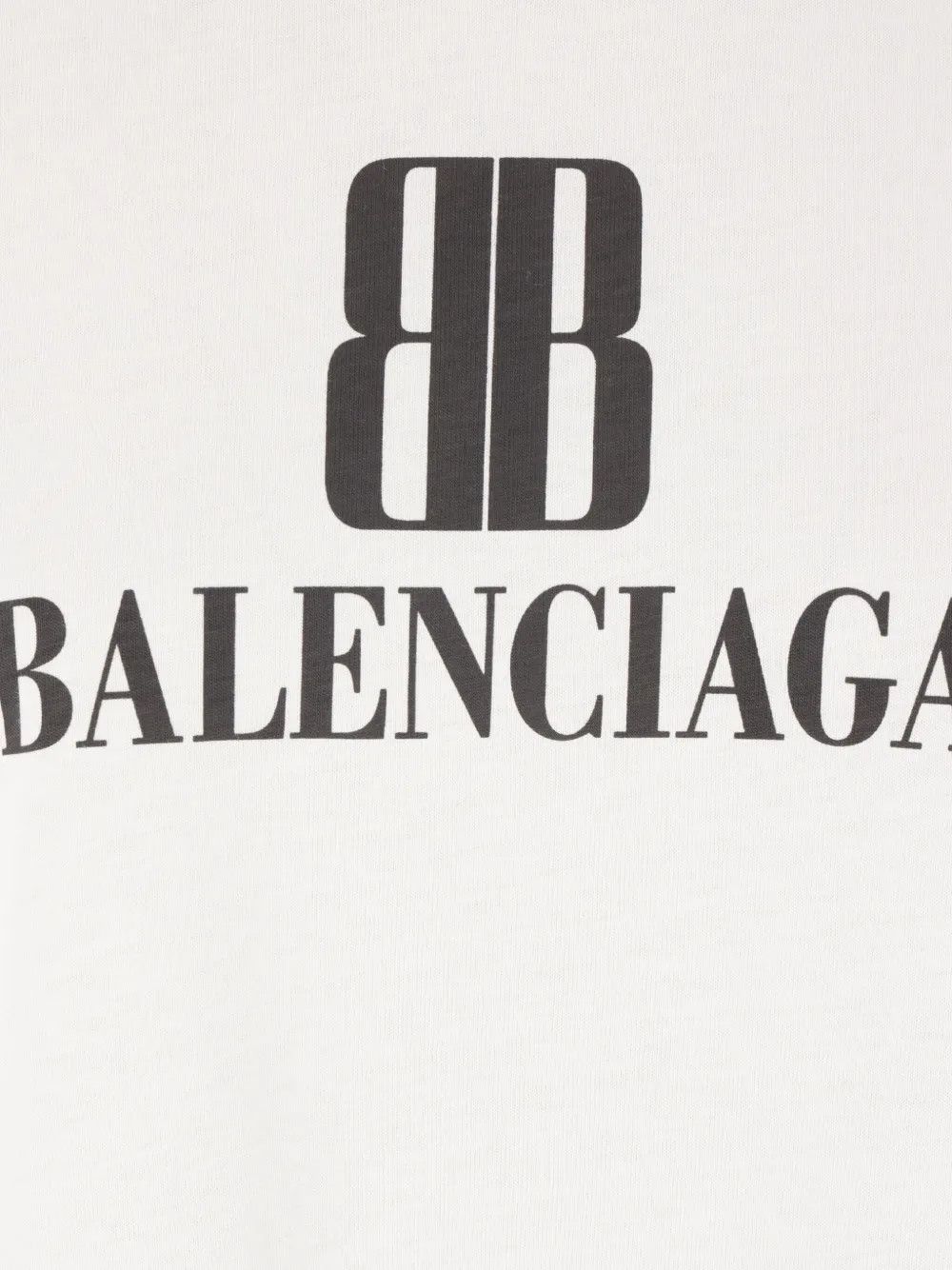 Balenciaga o1bcso1str0326 Nano BB Cropped T-Shirt in White Size XS / US 0-2 / IT 36-38 - 3 Thumbnail