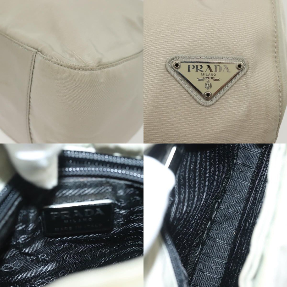 Prada PRADA Shoulder Bag Nylon Ivory Silver Size ONE SIZE - 11 Thumbnail