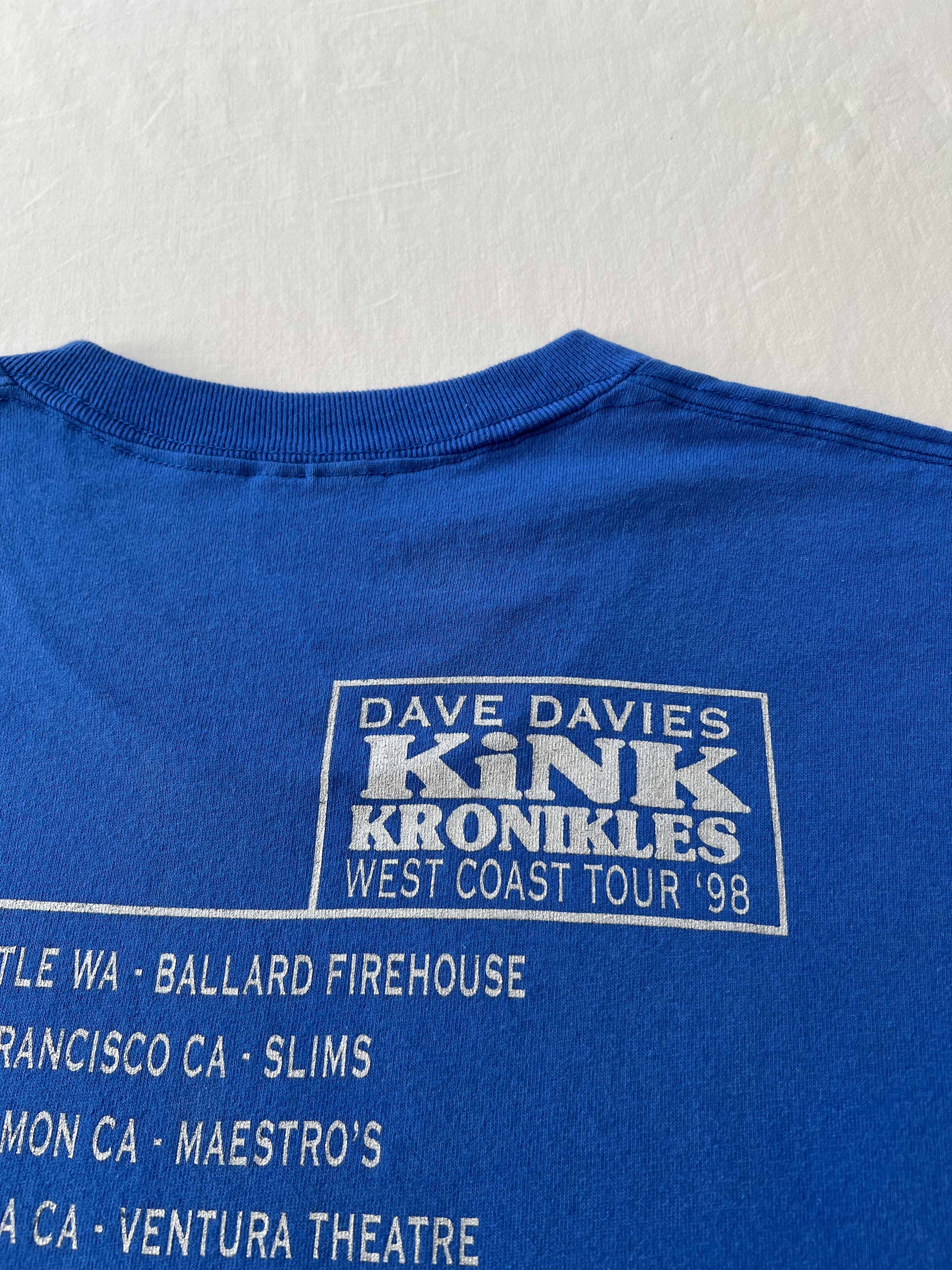 Band Tees Vintage 1998 Dave Davies The Kinks Kronikles Tour T-shirt Size US XL / EU 56 / 4 - 16 Thumbnail