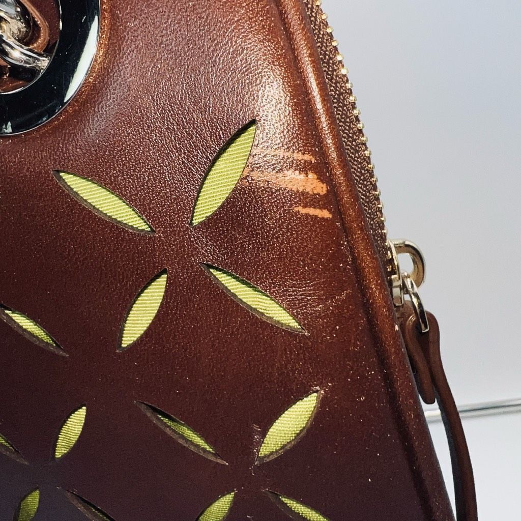 Kate Spade Kate Spade Laser Cut Chain Double Handle Shoulder Leather Ba Size ONE SIZE - 2 Thumbnail