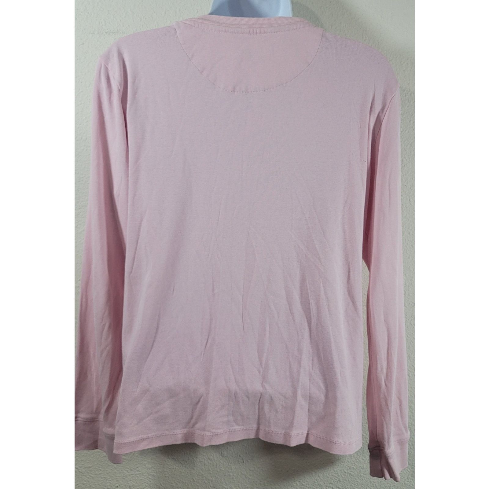 L.L. Bean L.L. Bean Light Pink 5 Button Henley Long Sleeve Top Medium Size M / US 6-8 / IT 42-44 - 2 Thumbnail