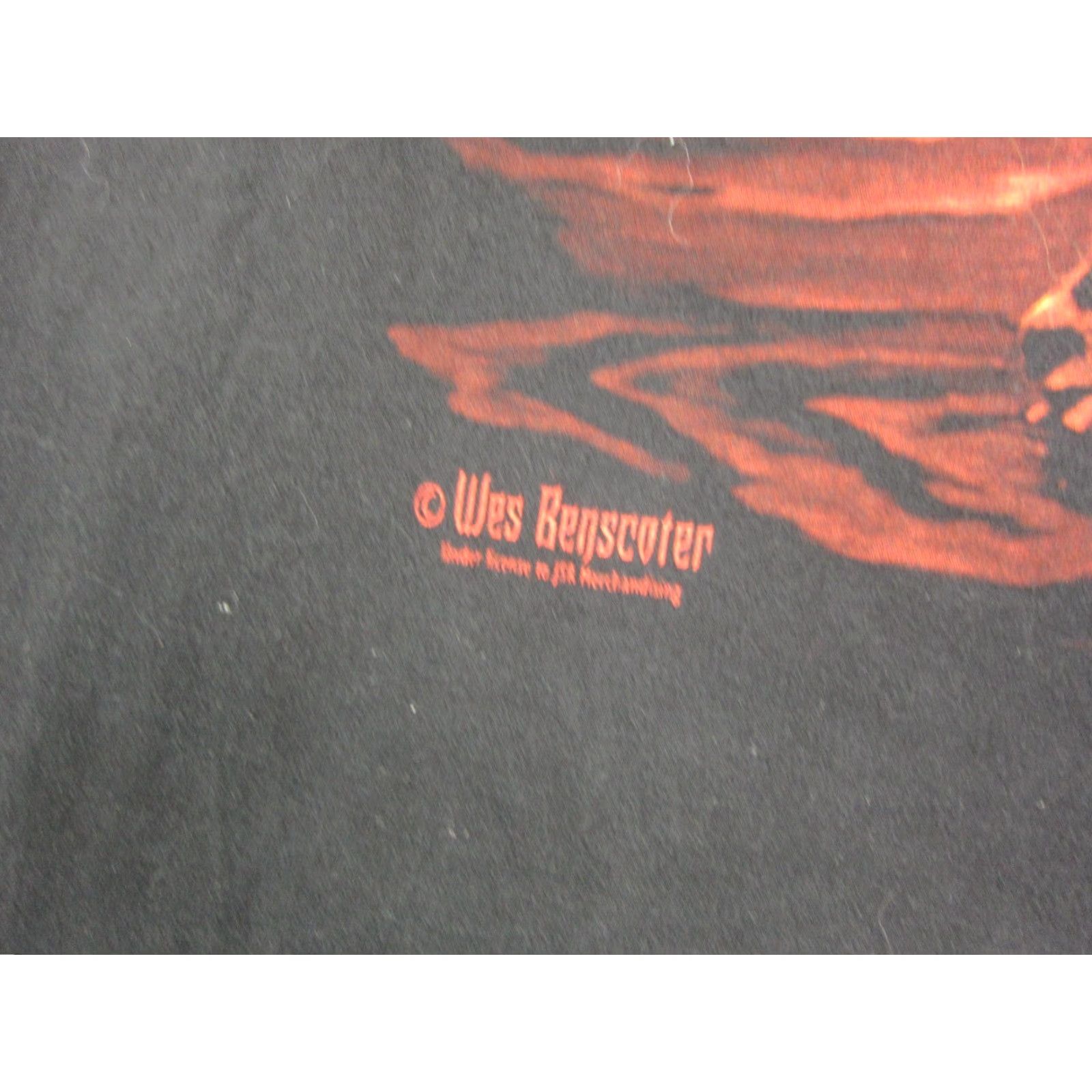 Vintage VINTAGE Cygnus Devil Skulls Shirt Adult L Black Crew Neck Short Sleeve T-Shirt Men Wes Benscoter 90s Skull Theme Size US L / EU 52-54 / 3 - 5 Thumbnail