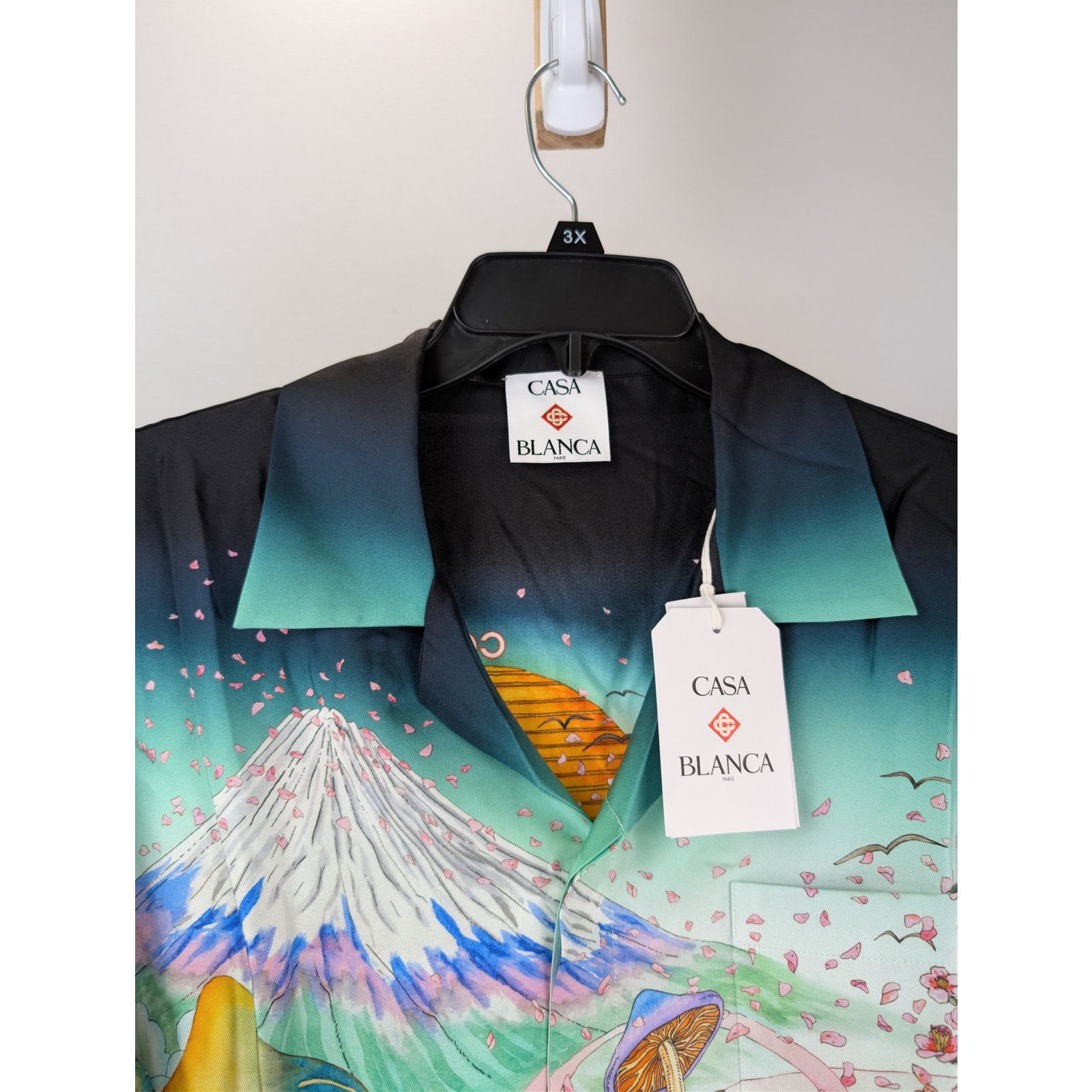 Casablanca o1rshd1 Silk Twill Cuban Collar Long Sleeve Shirt in Flowers Size US S / EU 44-46 / 1 - 7 Thumbnail
