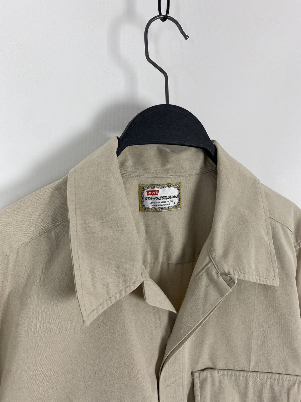 Levi's 1990's Vintage Levi's Sta Prest Shirt Size US L / EU 52-54 / 3 - 3 Thumbnail