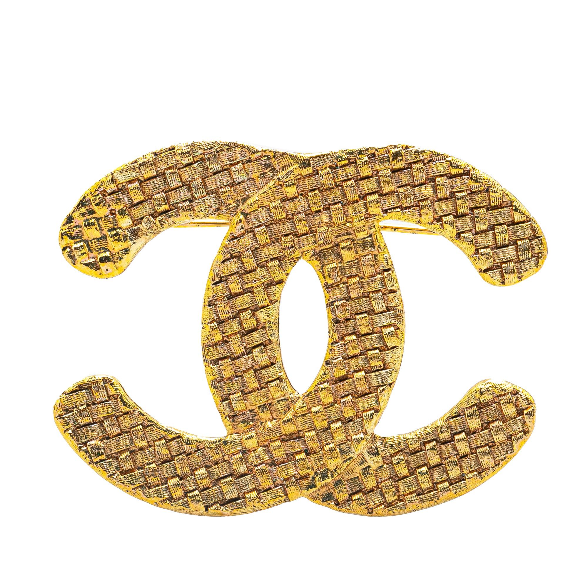 Chanel Chanel Gold Plated CC Brooch Gold Size ONE SIZE - 1 Thumbnail