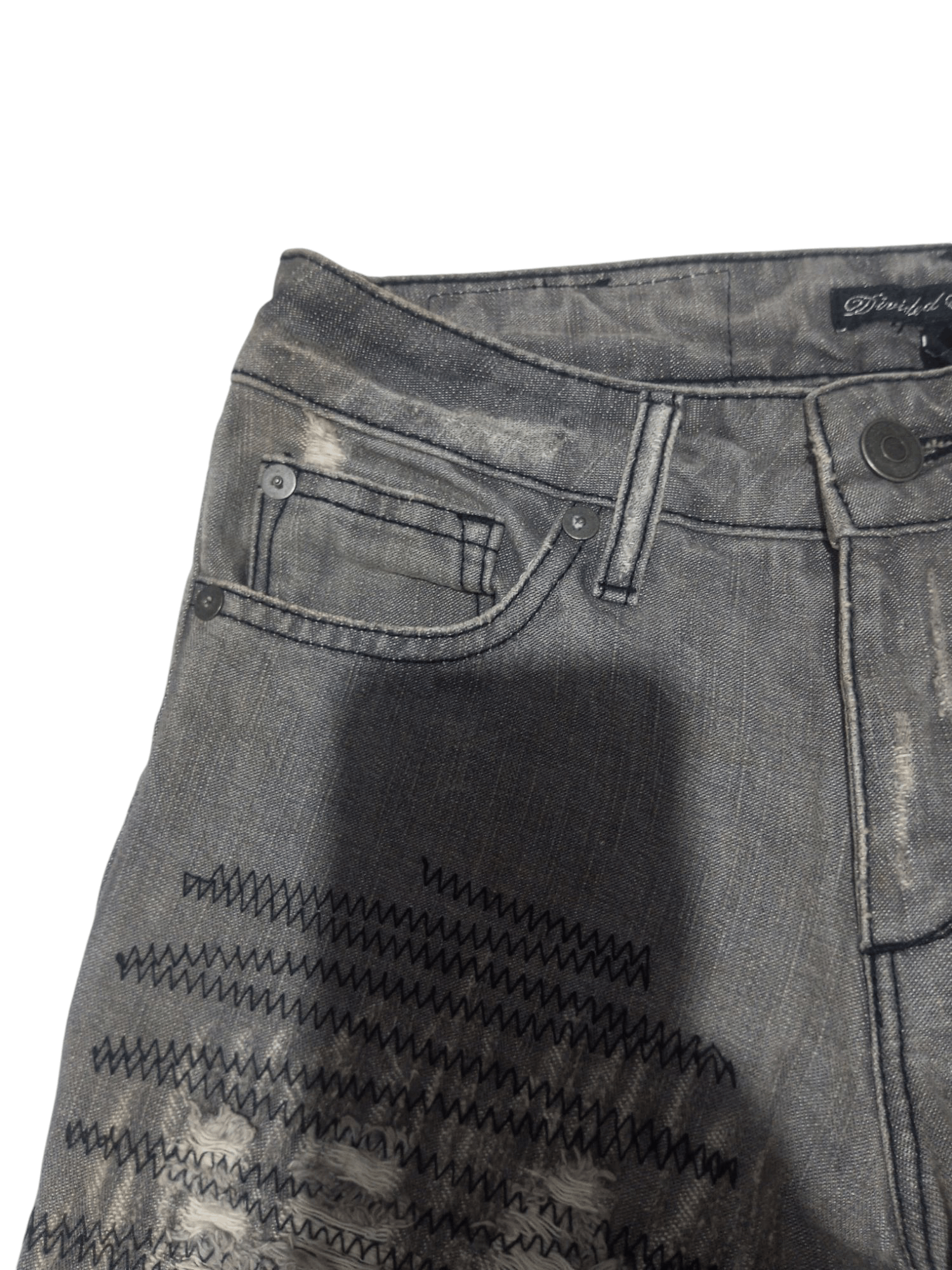 20471120 Vintage divided exclusive dividco by h&m distressed denim Size US 27 - 4 Thumbnail