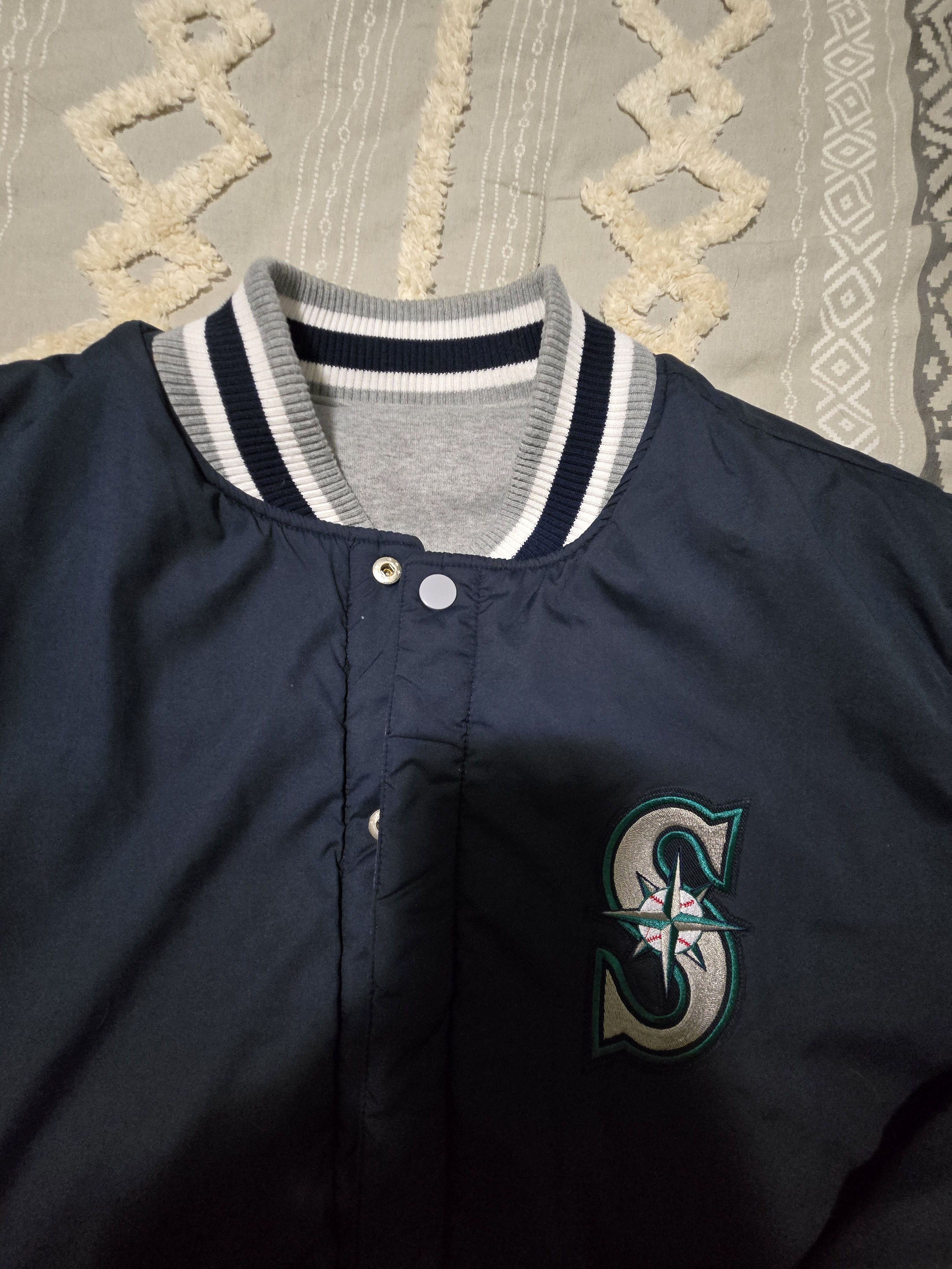 JH Design Seattle mariners jh design reversible snap jacket Size US XL / EU 56 / 4 - 5 Thumbnail