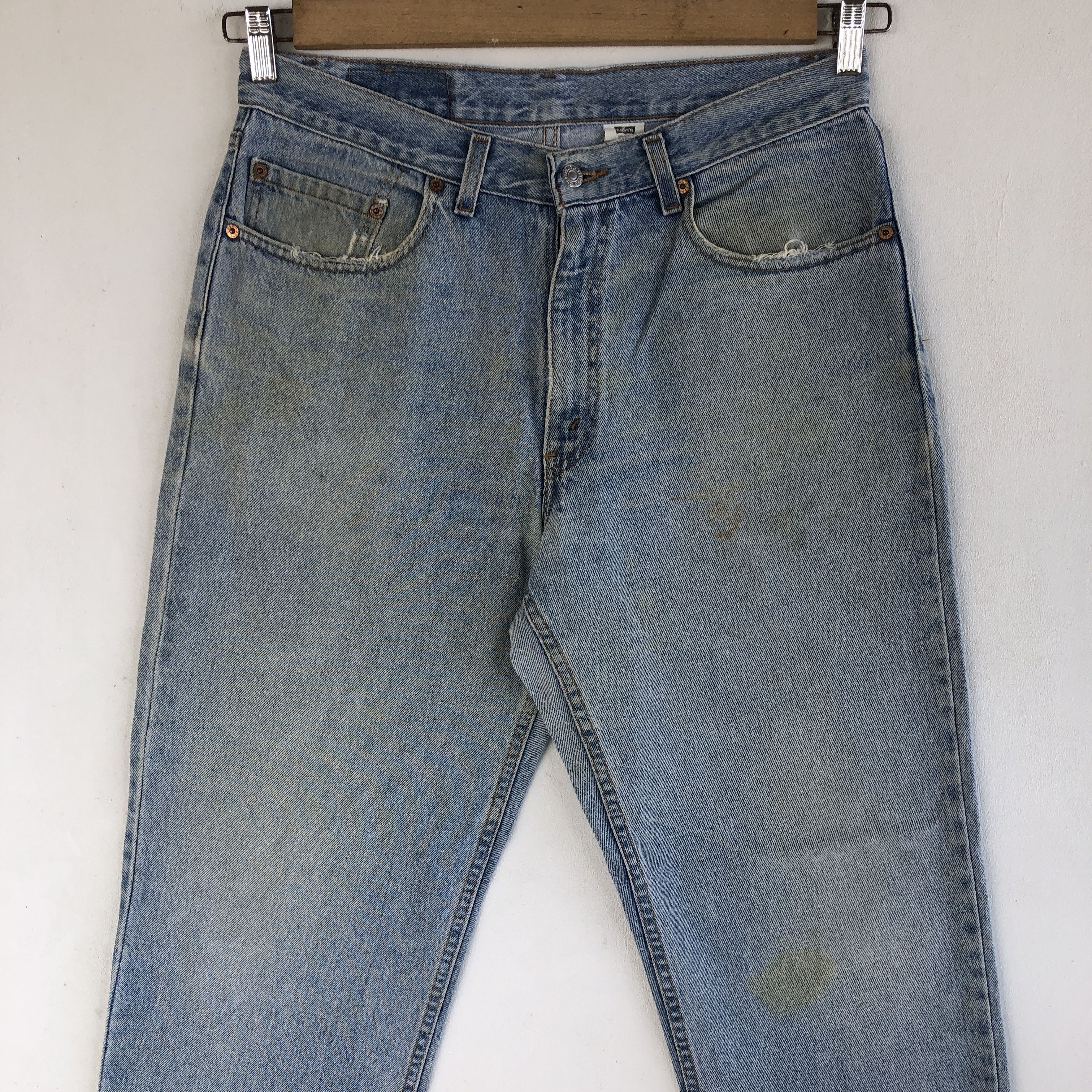 Levi's Vintage 90s Levis 550 Faded Jeans Light Wash Levis Denim Size US 32 / EU 48 - 3 Thumbnail