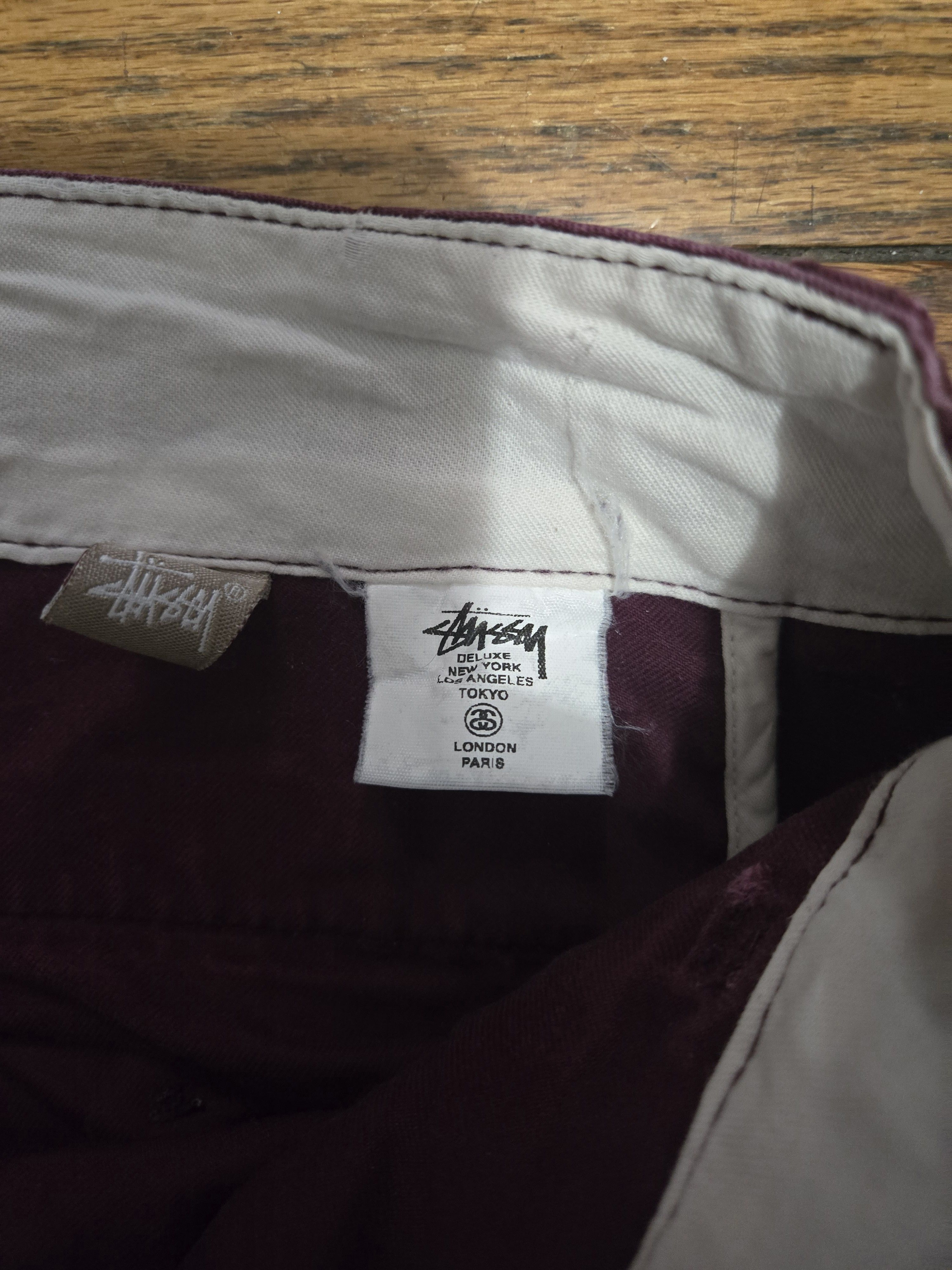 Stussy Stussy Deluxe 34 Burgundy Chino Made in Japan Size US 34 / EU 50 - 5 Thumbnail