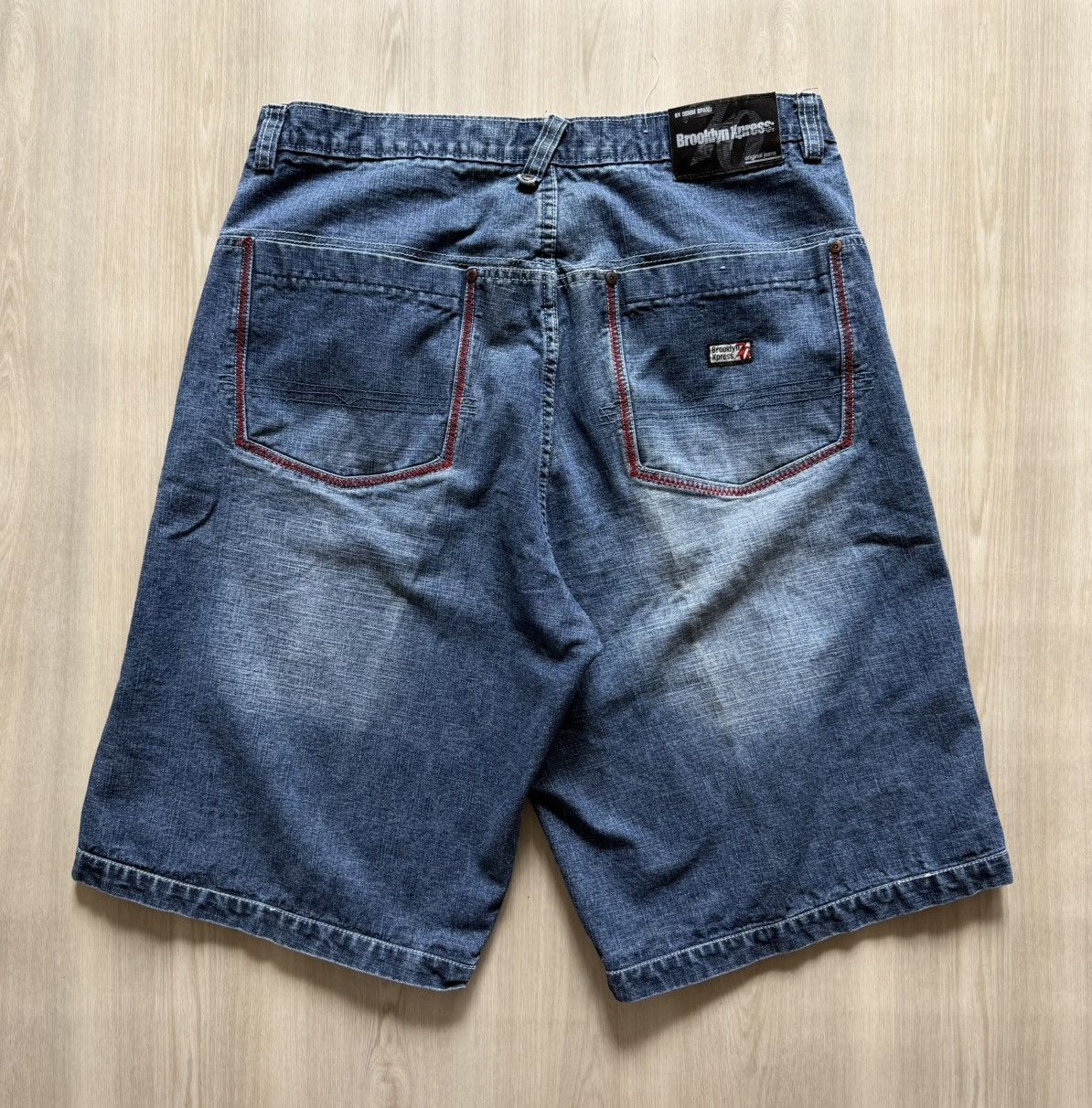 Brooklyn Xpress Y2K Brooklyn Express Denim Jean Shorts Sz 38 Grunge Hip Hop Size US 38 / EU 54 - 1 Thumbnail