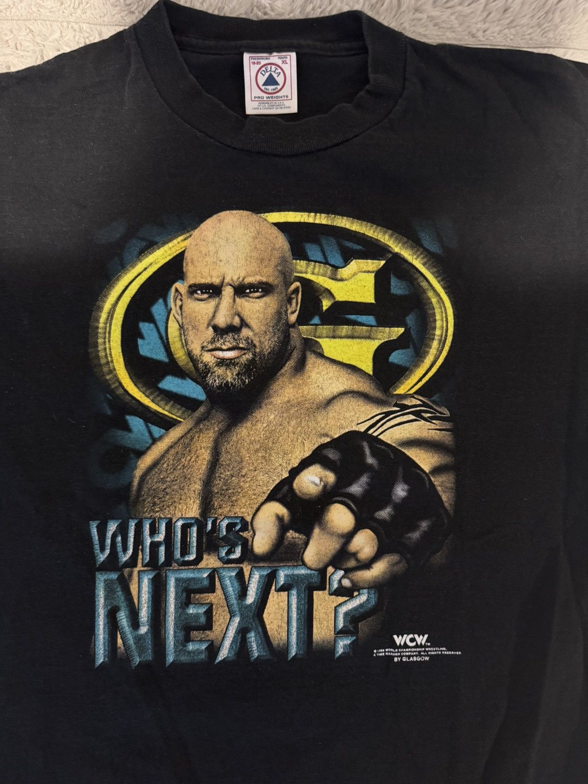 WCW/nWo 90s goldberg who’s next championship 1998 wrestling boxing Size US S / EU 44-46 / 1 - 13 Thumbnail
