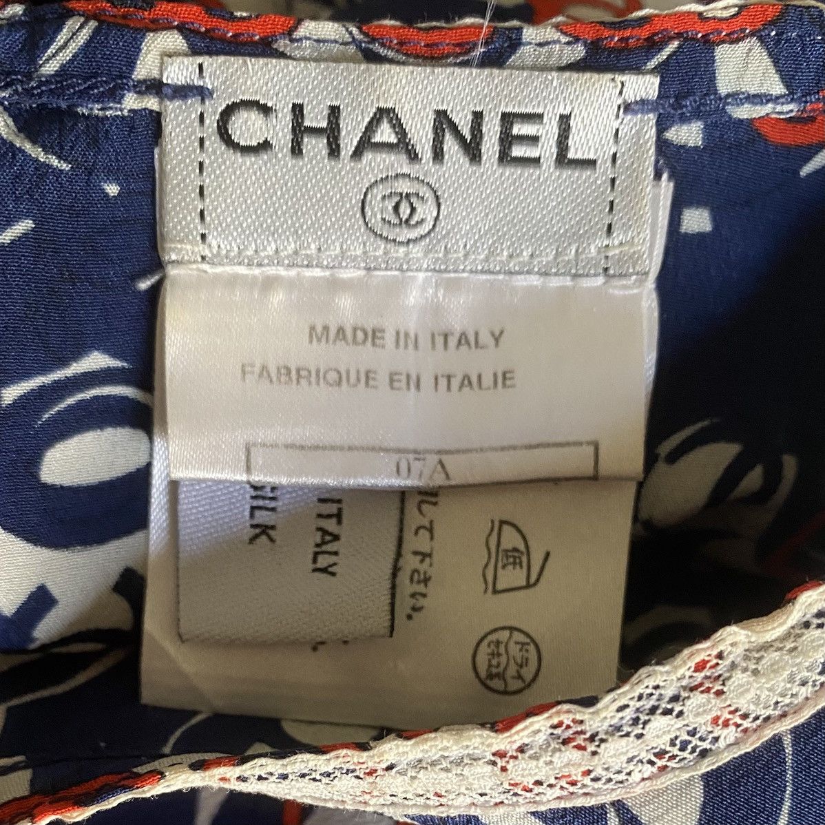 Chanel AW2007 Silk CC Monogram Blouse Size M / US 6-8 / IT 42-44 - 7 Thumbnail