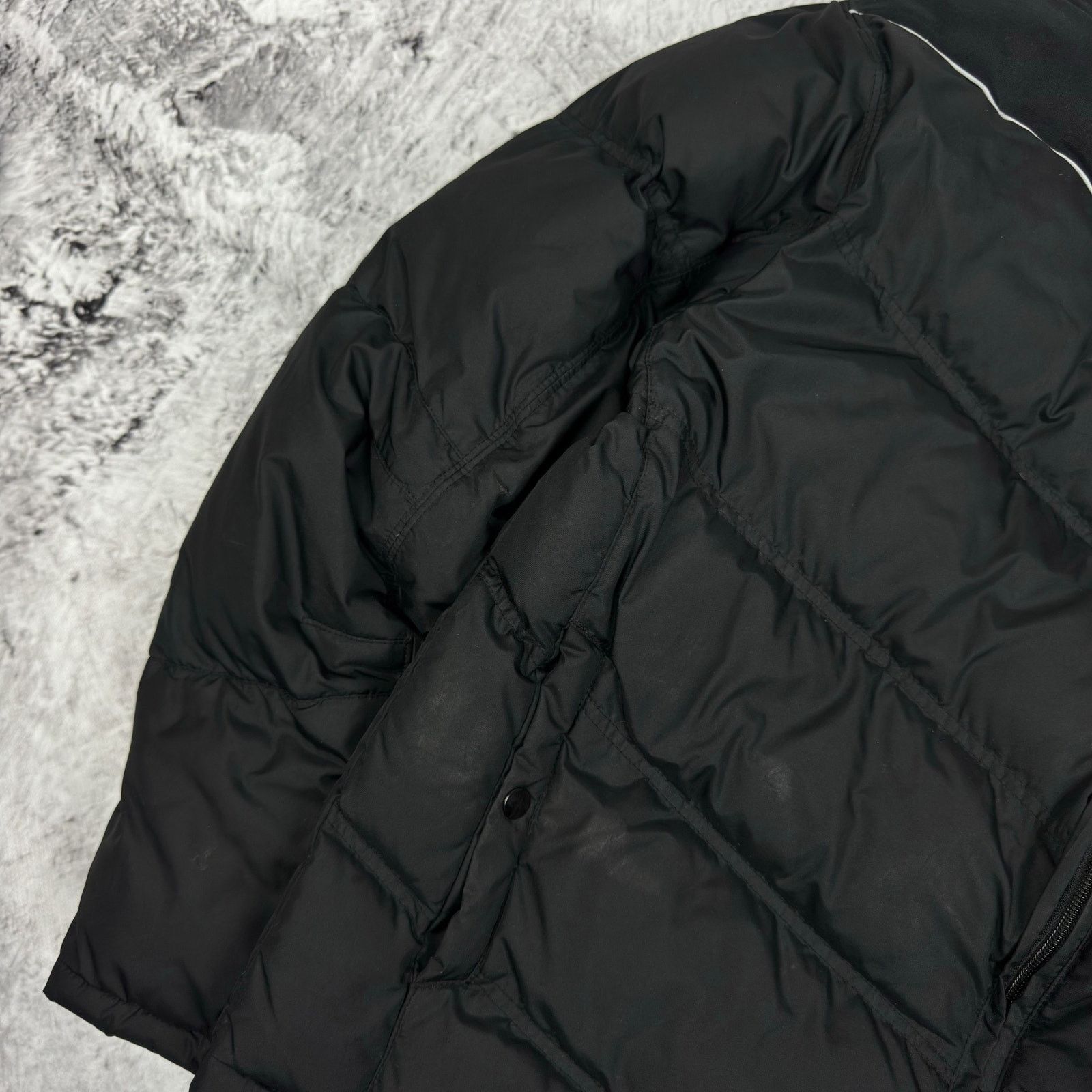 Nike Nike Womens Black White Swoosh Duck Down Puffer Jacket Large Size L / US 10 / IT 46 - 5 Thumbnail