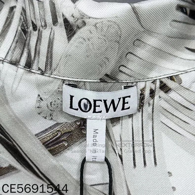 Loewe Loewe size 39 Tableware pattern embroidered logo silk shirt Size US M / EU 48-50 / 2 - 4 Thumbnail