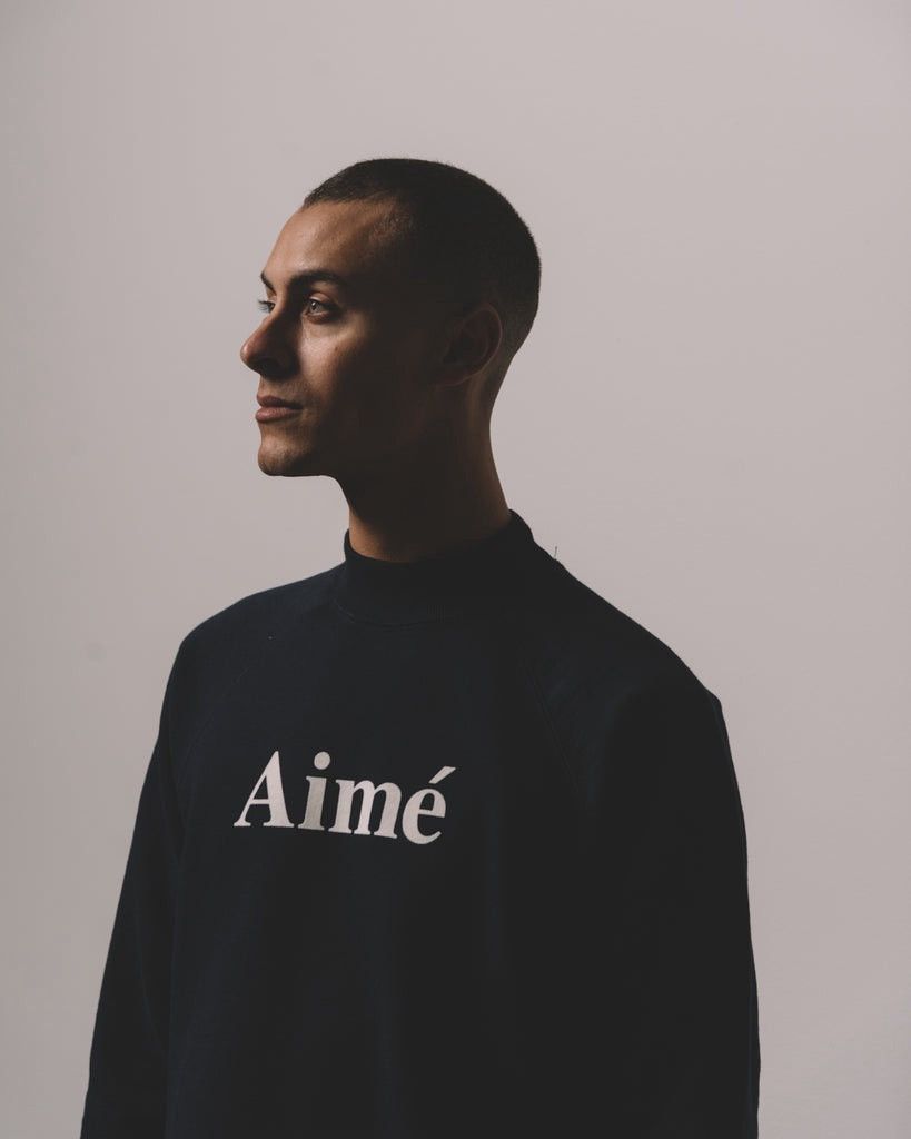 Aime Leon Dore Aime Leon Dore Navy Terry Mockneck Sweatshirt Size US M / EU 48-50 / 2 - 1 Thumbnail