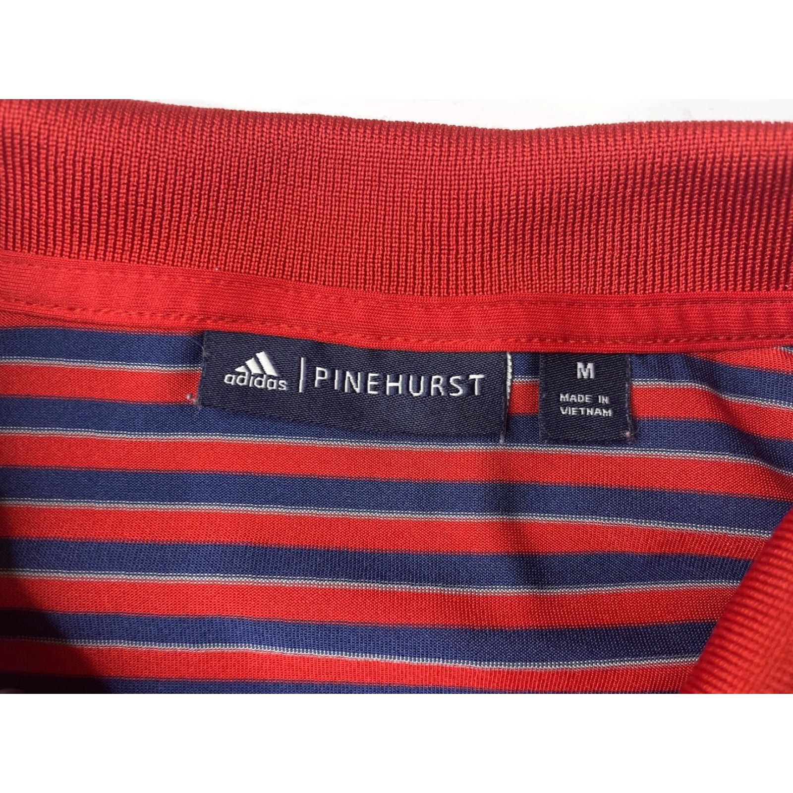 Adidas Adidas Polo Shirt Mens Golf Striped Short Sleeve Medium M Multicolor Country Theme Adidas Golf Polo Shirt Mens Size US M / EU 48-50 / 2 - 3 Thumbnail