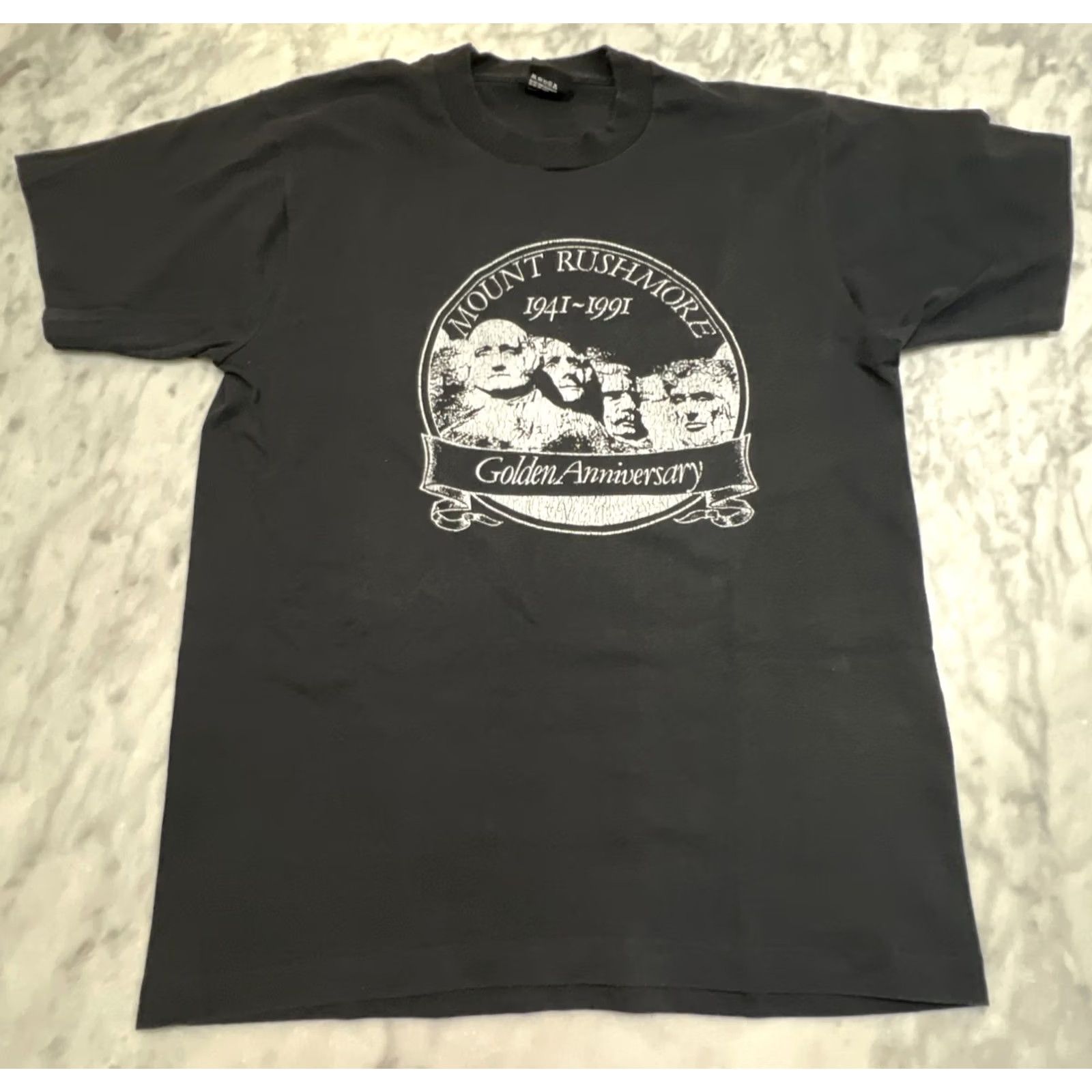 Vintage VINTAGE Mount Rushmore T Shirt Men Large Black 90s Anniversary Single Stitch USA Screen Stars Graphic Tee Size US L / EU 52-54 / 3 - 2 Thumbnail