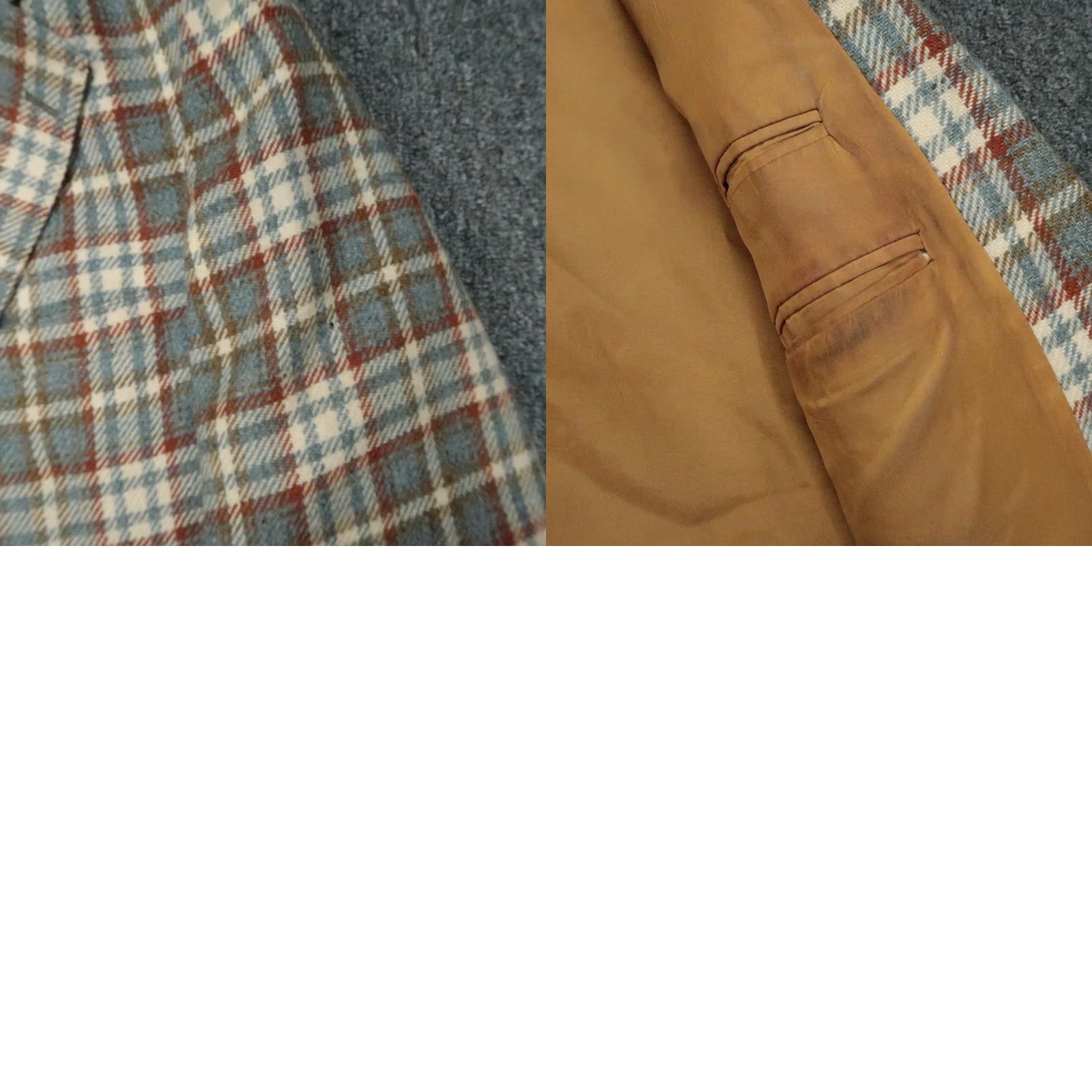 Vintage VINTAGE Magee Blazer Mens 42R Blue Plaid Tweed Wool Cashmere Mohair Multi-Blend Two-Button Notch Lapel 2 Piece Regular Men Mildly Used Size 42R - 9 Thumbnail