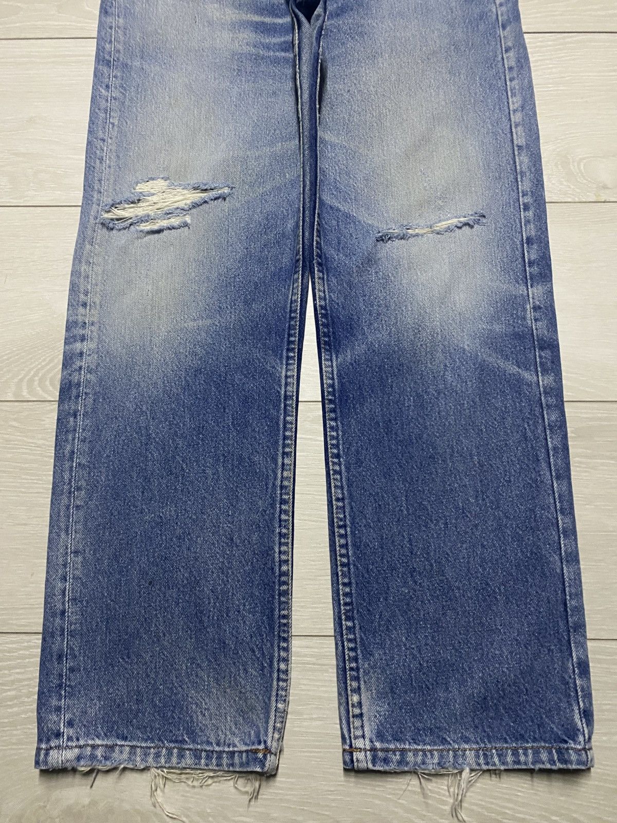 Levi's Vintage Levis 505 90s Faded Wash Distressed Jeans Size US 29 - 5 Thumbnail