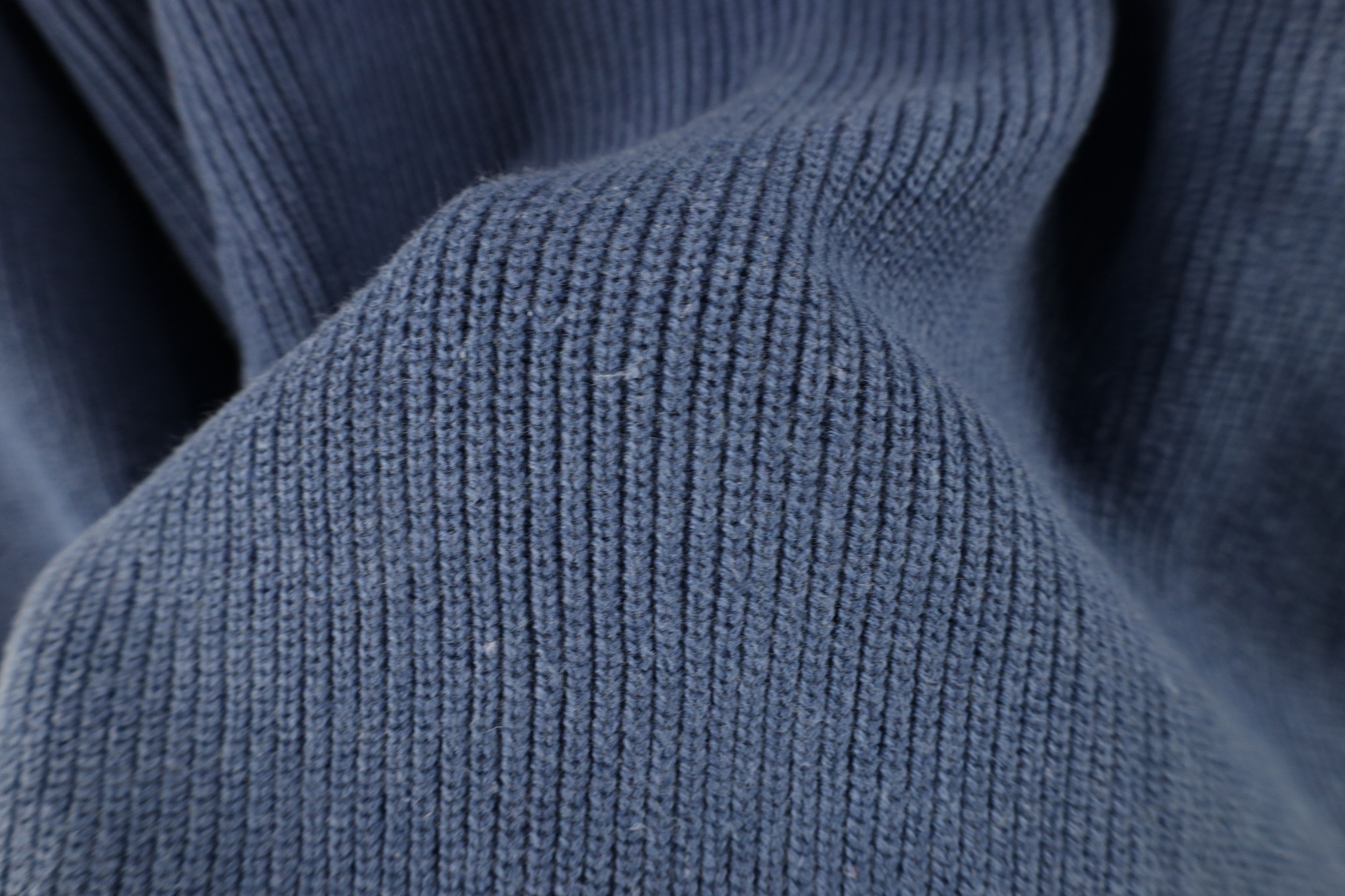 Eddie Bauer × Vintage Vintage 90s Eddie Bauer Ribbed Knit Henley Sweater Blue Size US M / EU 48-50 / 2 - 4 Thumbnail
