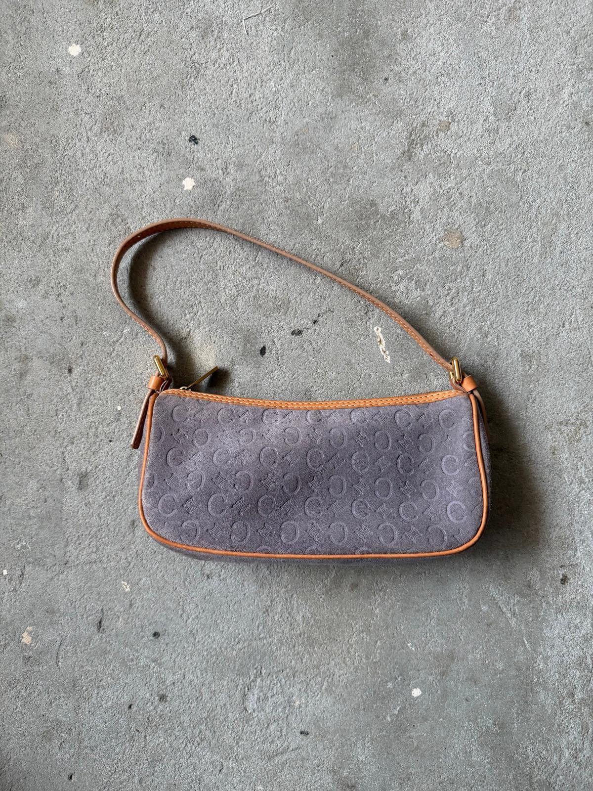 Celine Celine C Macadam Suede Shoulder Bag Purple/Beige Size ONE SIZE - 2 Thumbnail