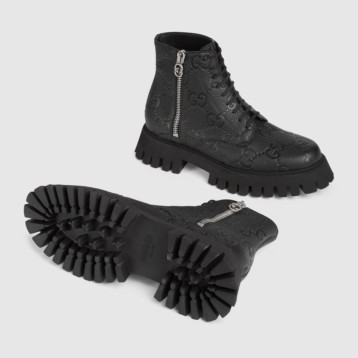 Gucci o1w1db11224 GG Leather Boots in Black Size US 9.5 / EU 42-43 - 6 Thumbnail