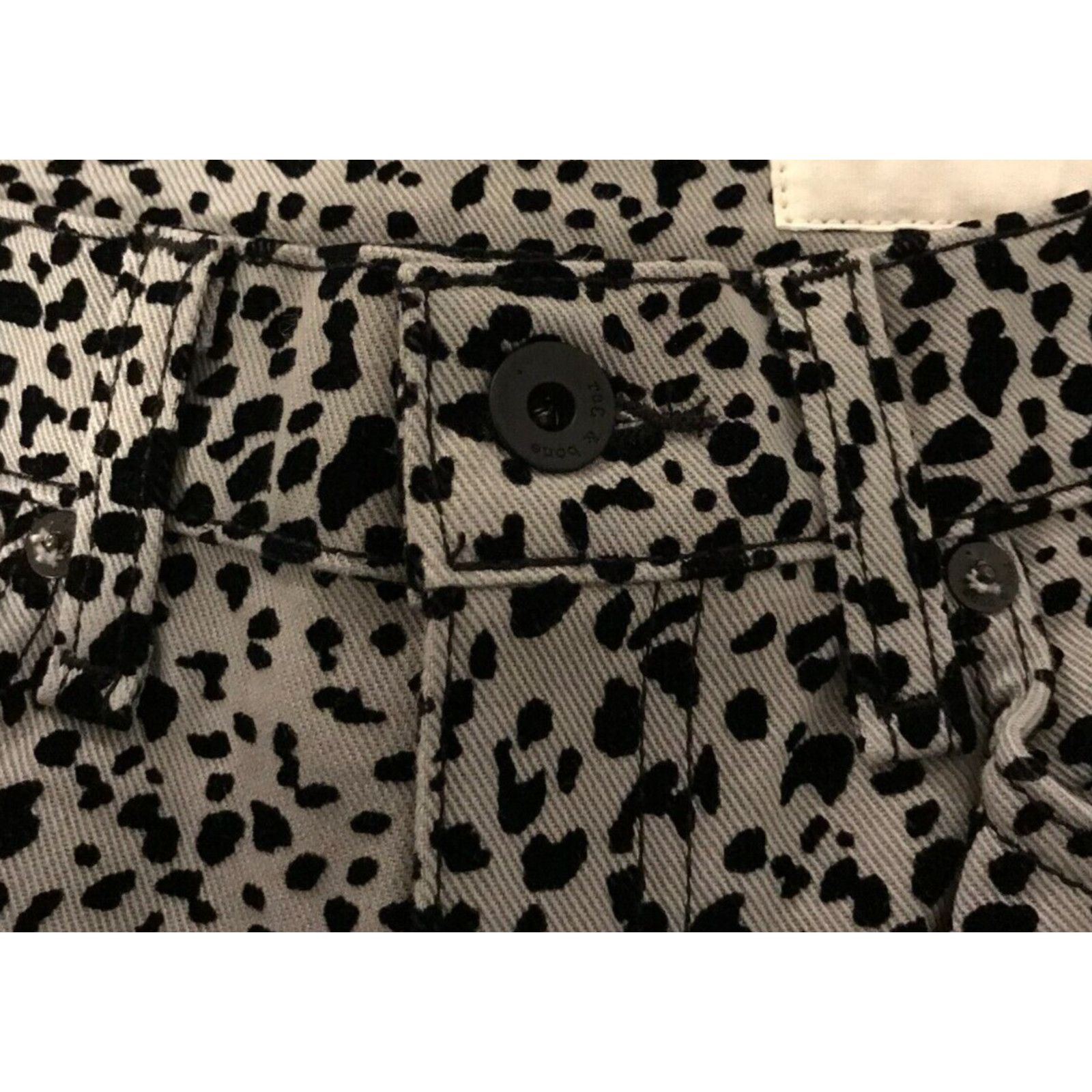 Rag & Bone Rag & Bone Hana High-Rise Slim Cropped Gray Cheetah Jeans Size 26" / US 2 / IT 38 - 3 Thumbnail