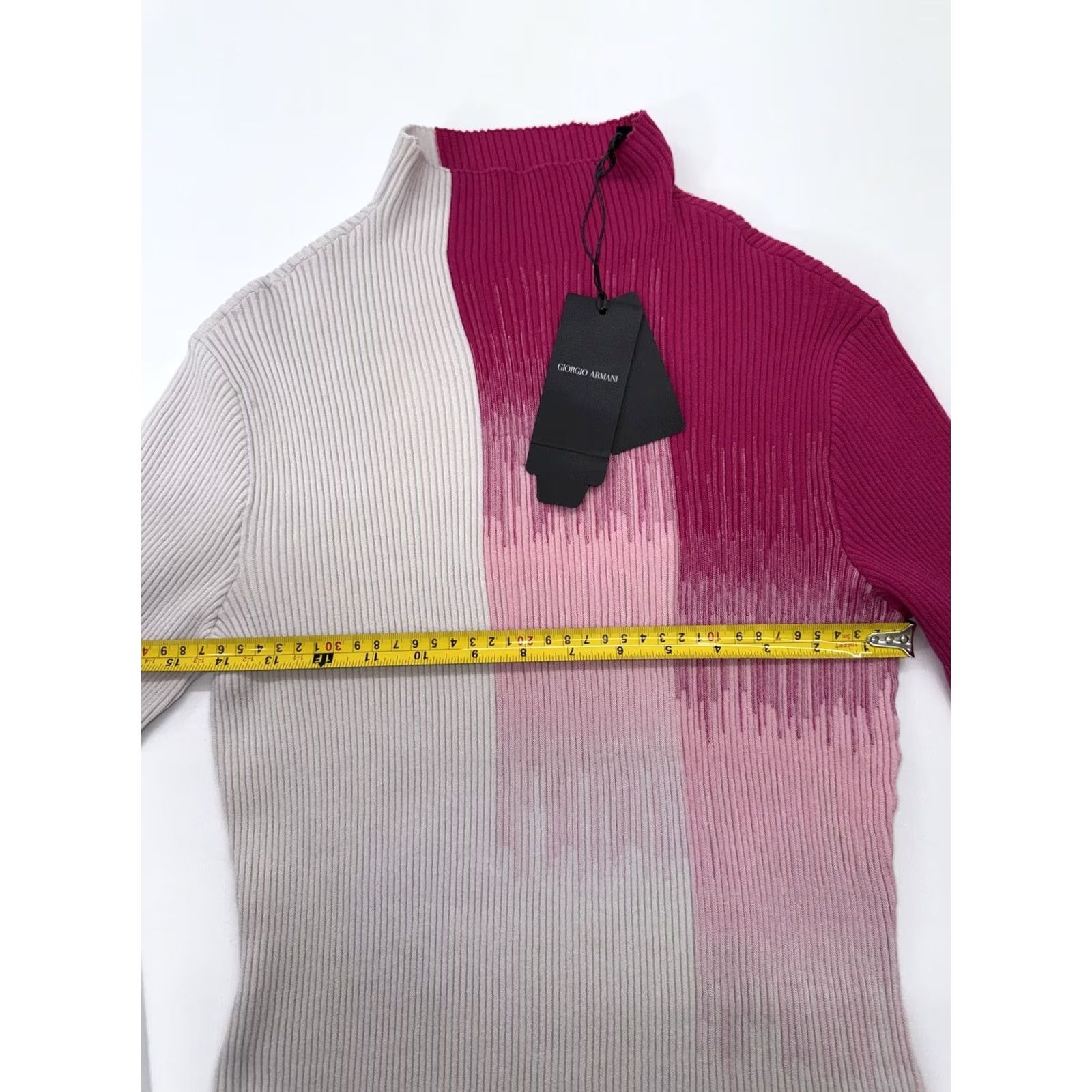 Giorgio Armani Giorgio Armani Women's Multi-color Block Turtleneck Sweater 44 BNWT Size M / US 6-8 / IT 42-44 - 7 Thumbnail