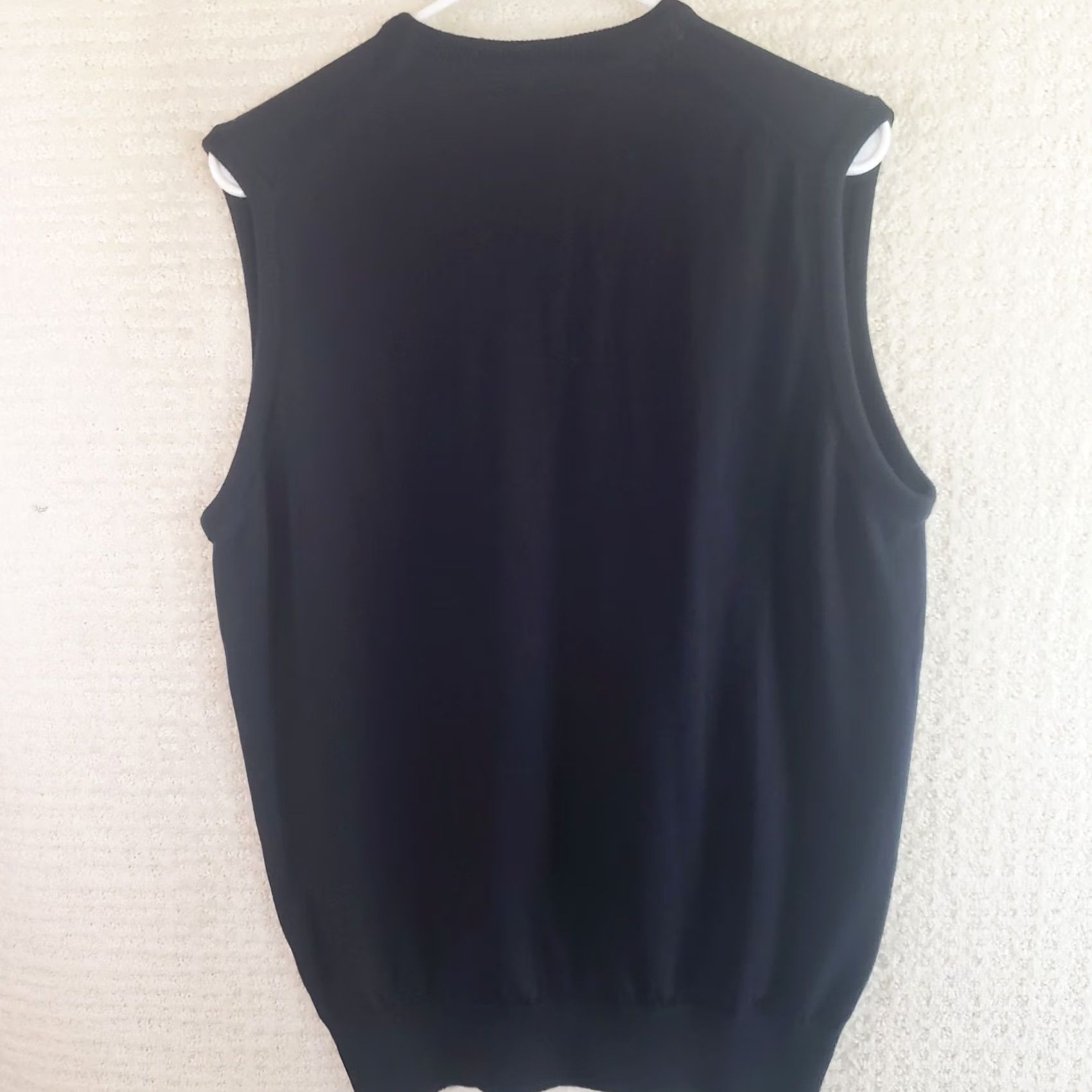 Logo 7 VINTAGE Glenmuir Wool Vest Sweater Men M Black Logo V-Neck Knit Wool Golf Royal Liverpool Hoylake 90s 00s Mens Size US M / EU 48-50 / 2 - 6 Thumbnail