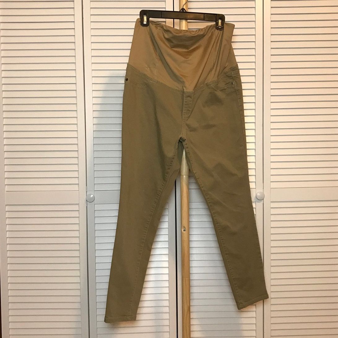Other Isabel Maternity Skinny Tan Denim Tapered Jeans 12 Size 34" / US 12 / IT 48 - 1 Thumbnail