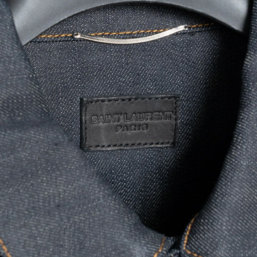 Saint Laurent Paris o1s1wg111224 Fitted Denim Jacket in Blue Size US L / EU 52-54 / 3 - 7 Thumbnail
