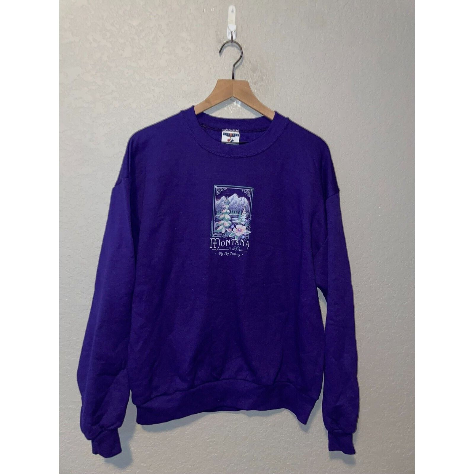 Jerzees Vintage Big Sky Country Sweatshirt Montana Crewneck VTG 90s Size US L / EU 52-54 / 3 - 1 Thumbnail