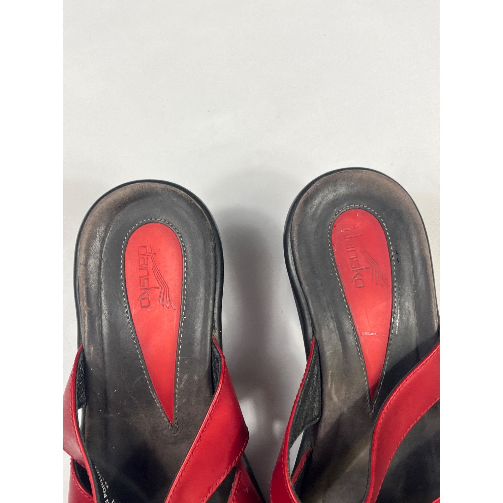 Other Dansko Red Womens Leather Strappy Wedge Sandals Size 38 SKU Size US 8 / IT 38 - 5 Thumbnail