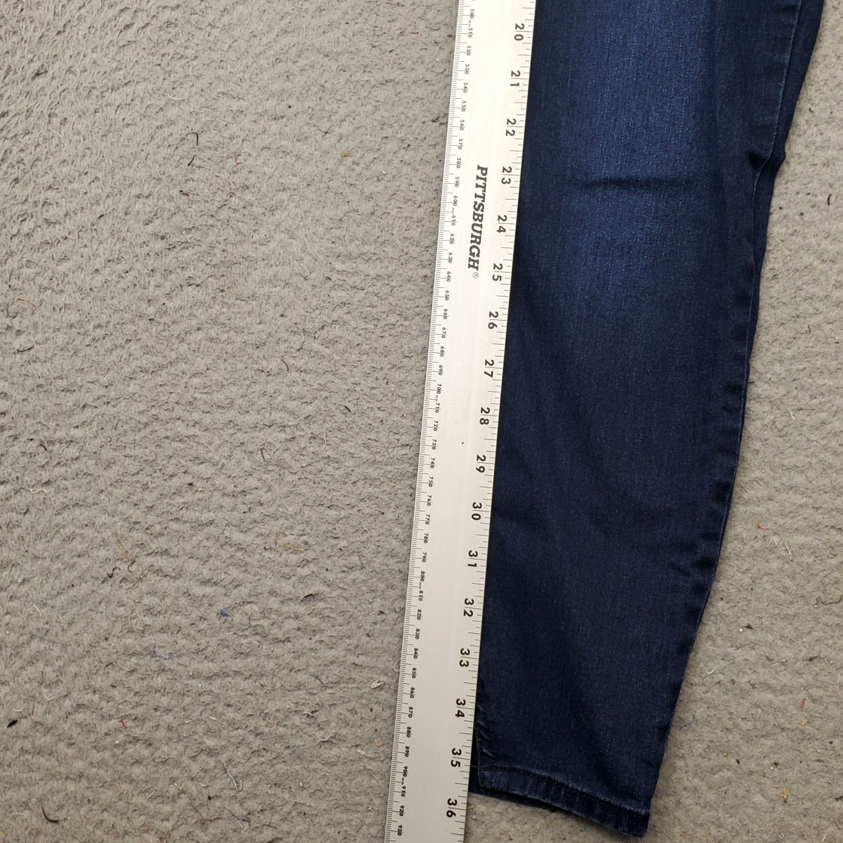 Vintage KUT from the Kloth Jeans Women Size 2 Blue Denim Stretch High Waisted Ankle Slit Jeans Size 26" / US 2 / IT 38 - 3 Thumbnail