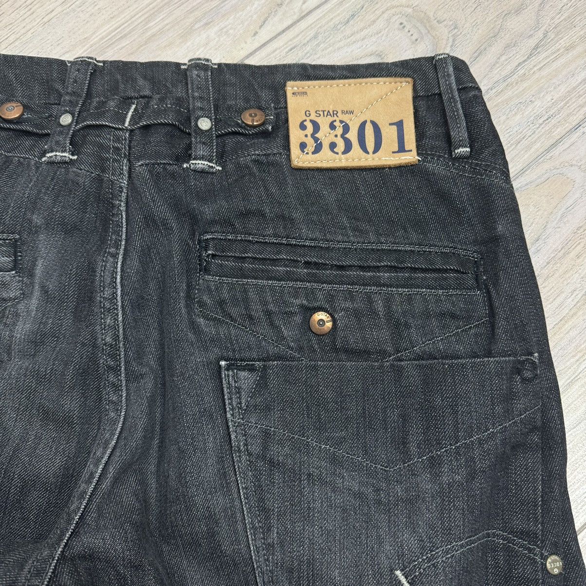 G-Star Vintage Y2K Gstar Muse Jack Avant Garde Black Denim Jeans Size 29" - 18 Thumbnail