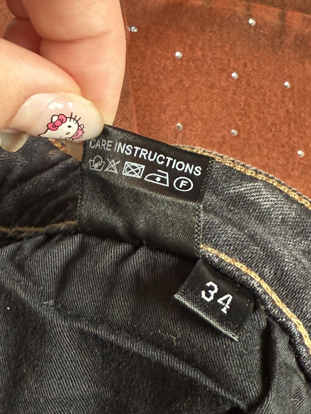 Other PROJECTCAPRI Red Rhinestone Jean Size US 34 / EU 50 - 5 Thumbnail