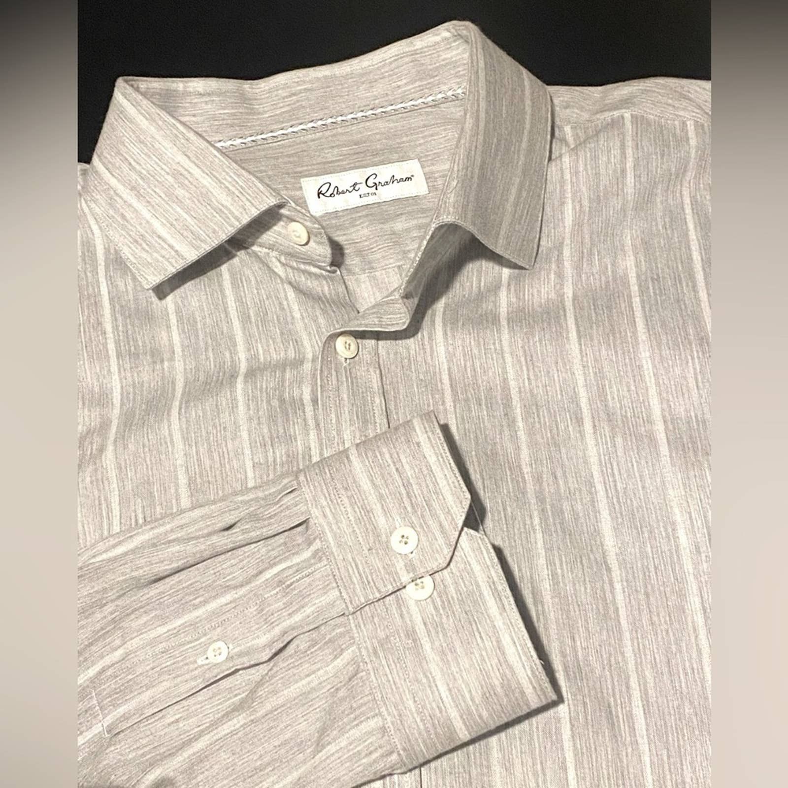 Chemise Robert Graham Classic Fit - Taille 3XL, Bleu, Manches Longues, Broderie - Neuve Sans étiquettes