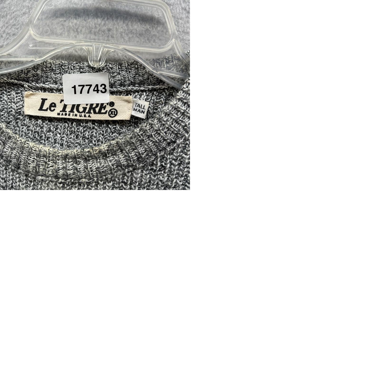 Vintage VINTAGE Le Tigre Sweater Mens XL Black White Fleck 80s Made in USA Size US XL / EU 56 / 4 - 10 Thumbnail