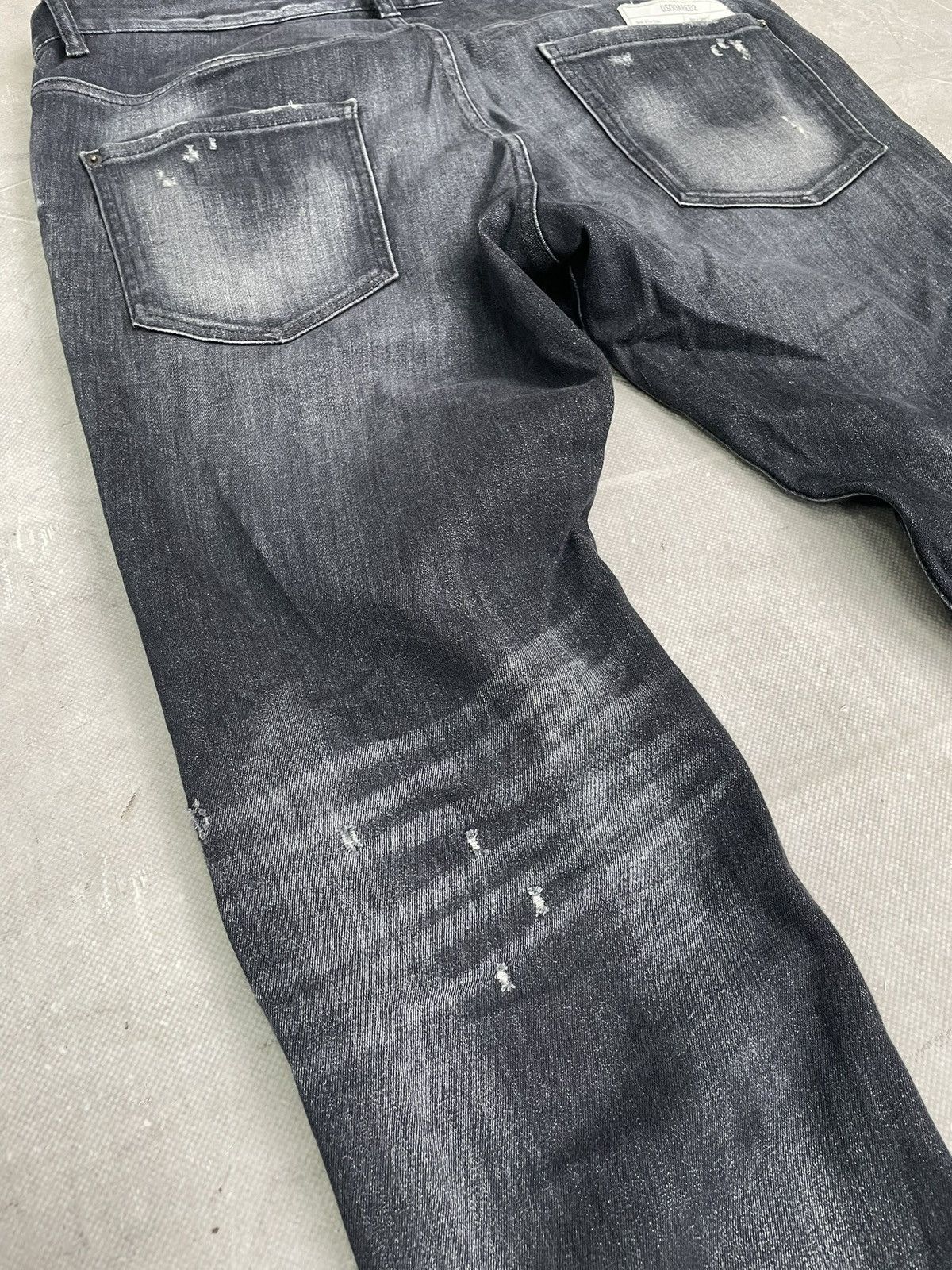 Dsquared2 Dsquared2 Stretch Jeans Distressed Black Pants Size US 34 / EU 50 - 9 Thumbnail