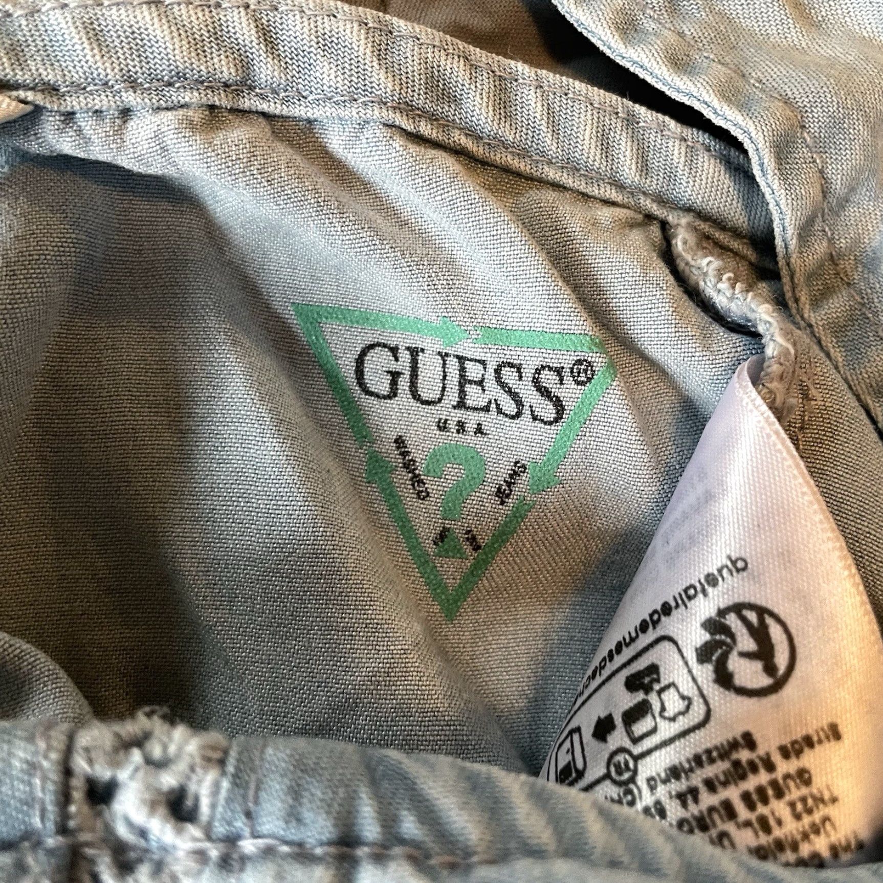 Guess GUESS Chambray Eco Women’s Sleeveless Jaylani Crop Top M NWT Adjustable Back Shirt Womens Crop Top Summer Boho 70s Fashion (Blue) Size M / US 6-8 / IT 42-44 - 7 Thumbnail