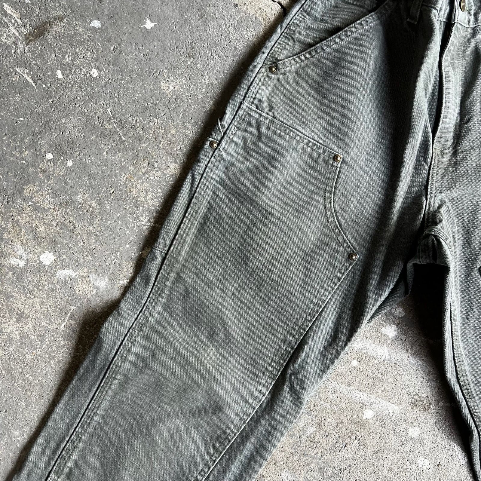 Carhartt × Vintage Carhartt green double knee work wear carpenter pants Size US 27 - 3 Thumbnail