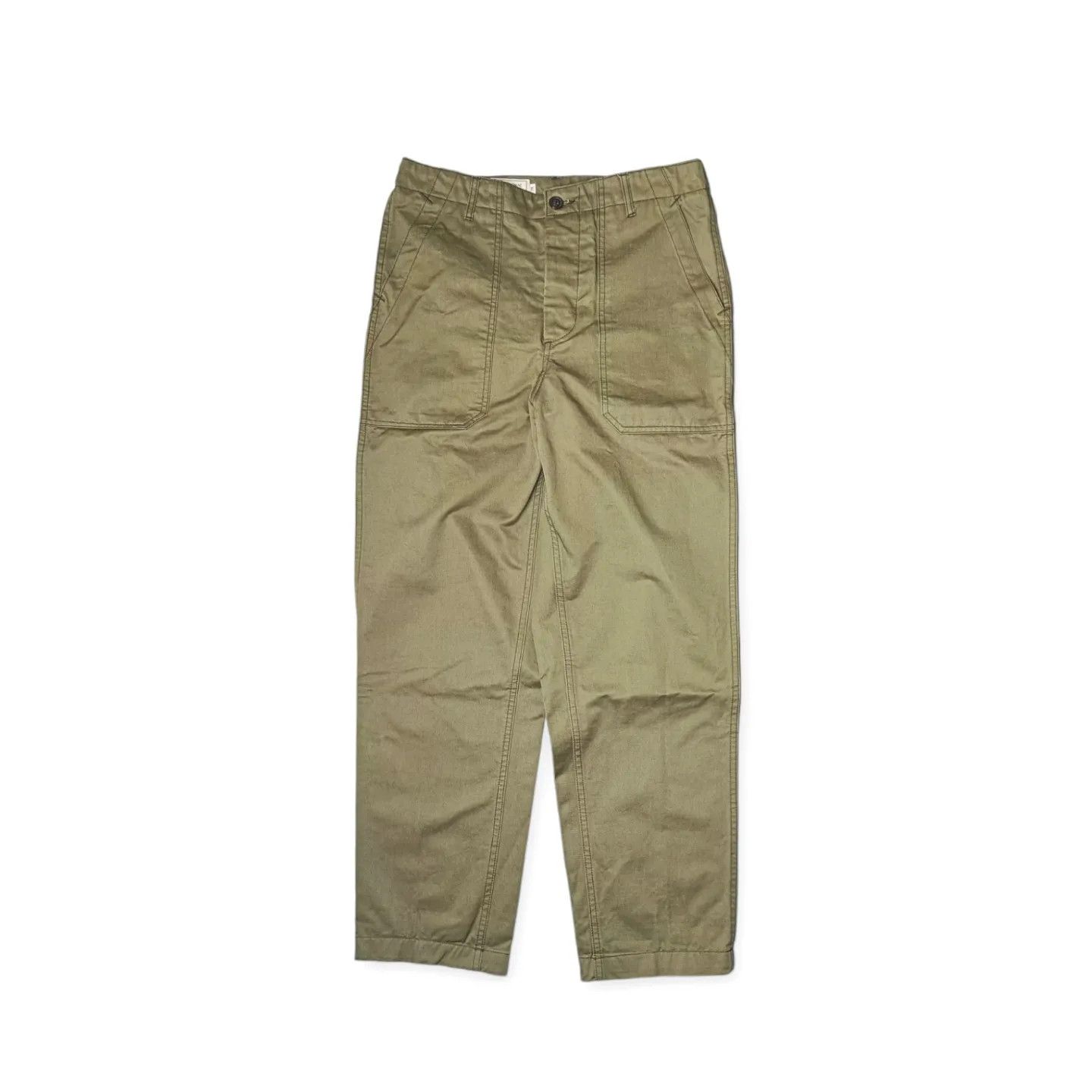 image of Maison Kitsune Baker Pants in Olive, Men's (Size 29)