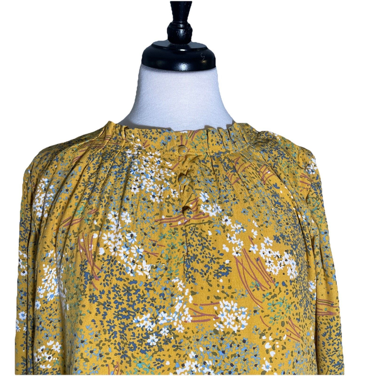Loft LOFT Long Sleeve Multicolor Floral Dress, Fully Lined S Size S / US 4 / IT 40 - 2 Thumbnail