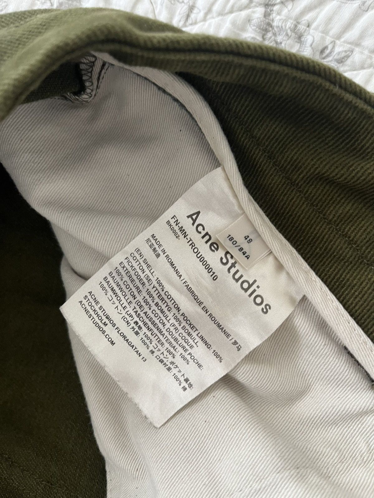 Acne Studios Acne Green Trousers Size US 31 - 3 Thumbnail