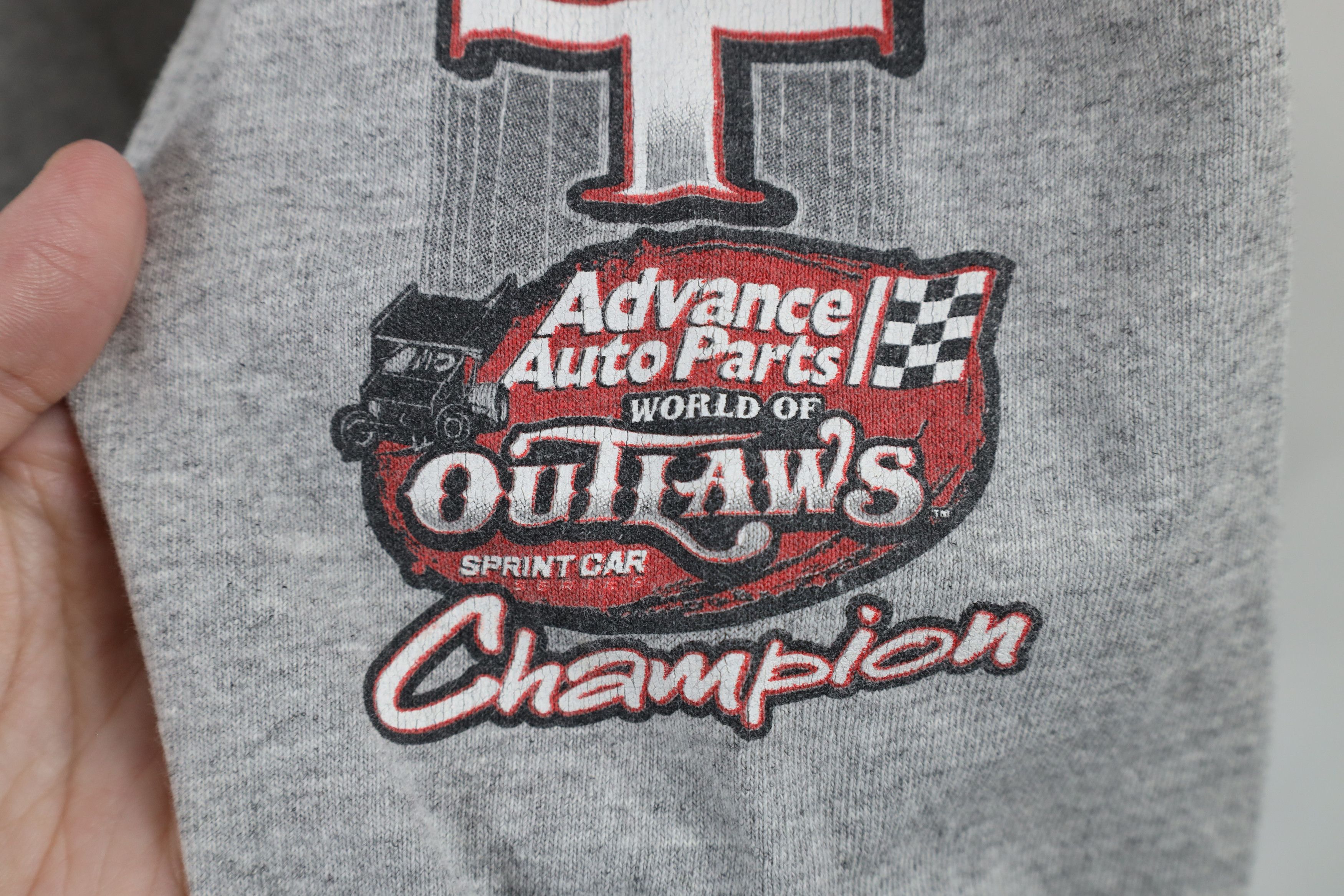 Vintage Vintage Y2K Outlaws Three Peat Champion Donny Schatz T-Shirt Size US L / EU 52-54 / 3 - 6 Thumbnail