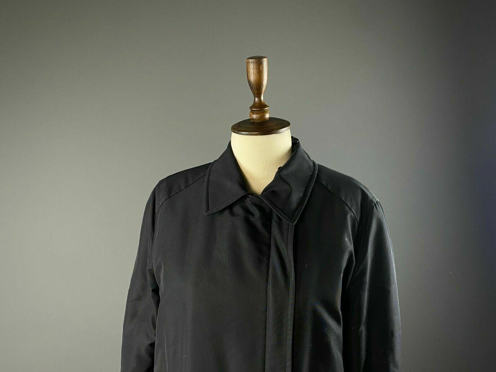 Designer Weekend Max Mara Black Full Zip Nylon Coat Jacket Size 38 Size M / US 6-8 / IT 42-44 - 2 Thumbnail